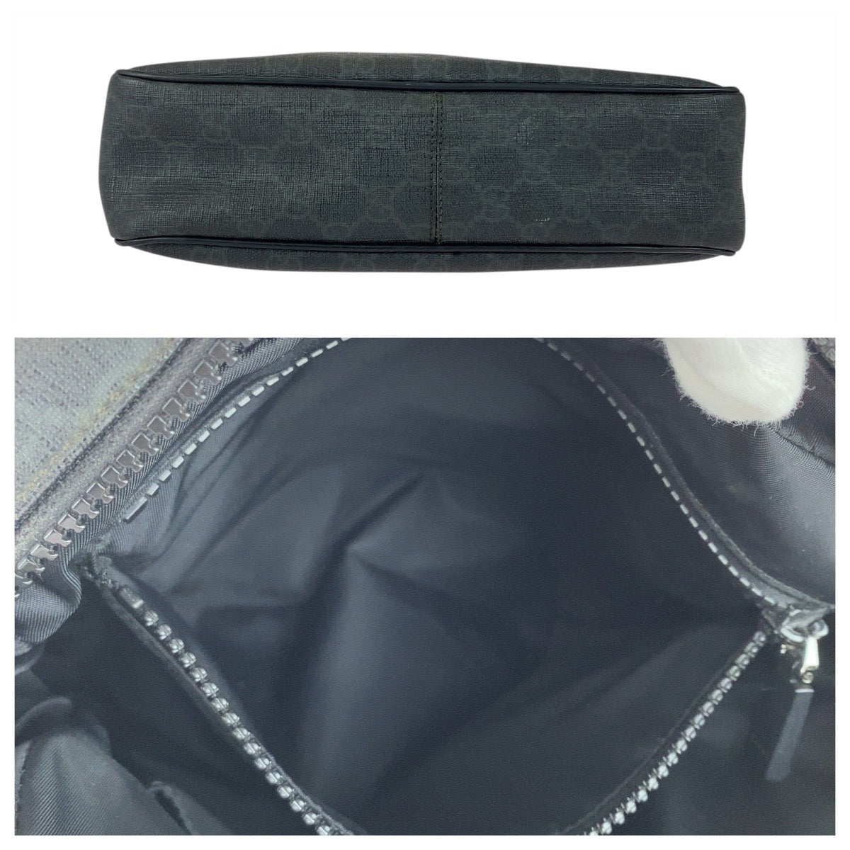 21079
GUCCI グッチ ブラック 黒 グレー GGスプリームキャンバス / レザー 162907 ショルダーバッグ メッセンジャーバッグ メンズ AB20