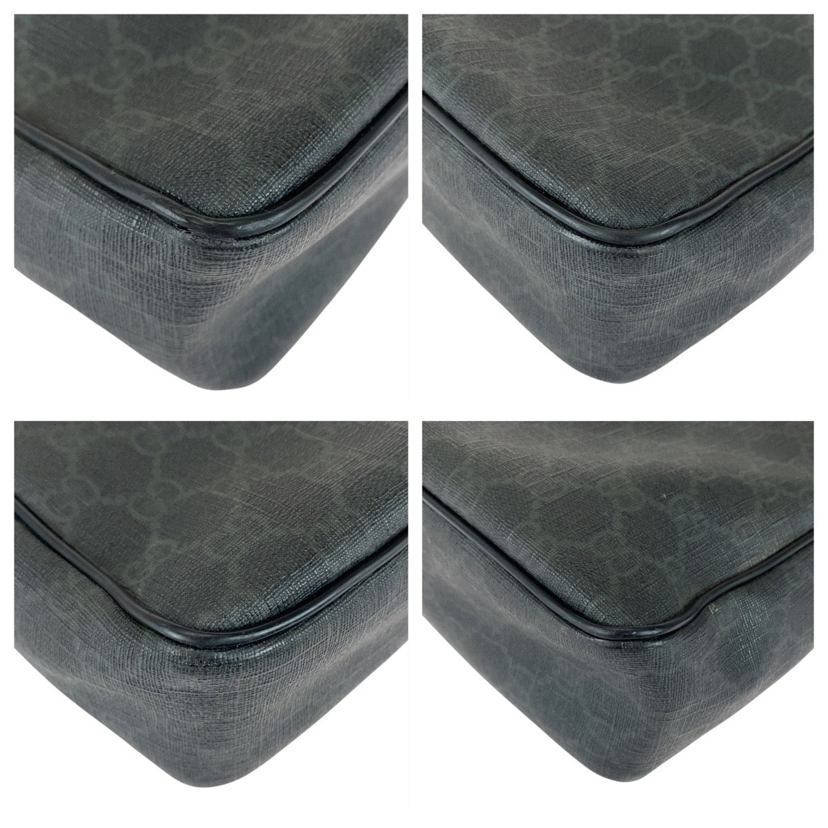 21079
GUCCI グッチ ブラック 黒 グレー GGスプリームキャンバス / レザー 162907 ショルダーバッグ メッセンジャーバッグ メンズ AB20