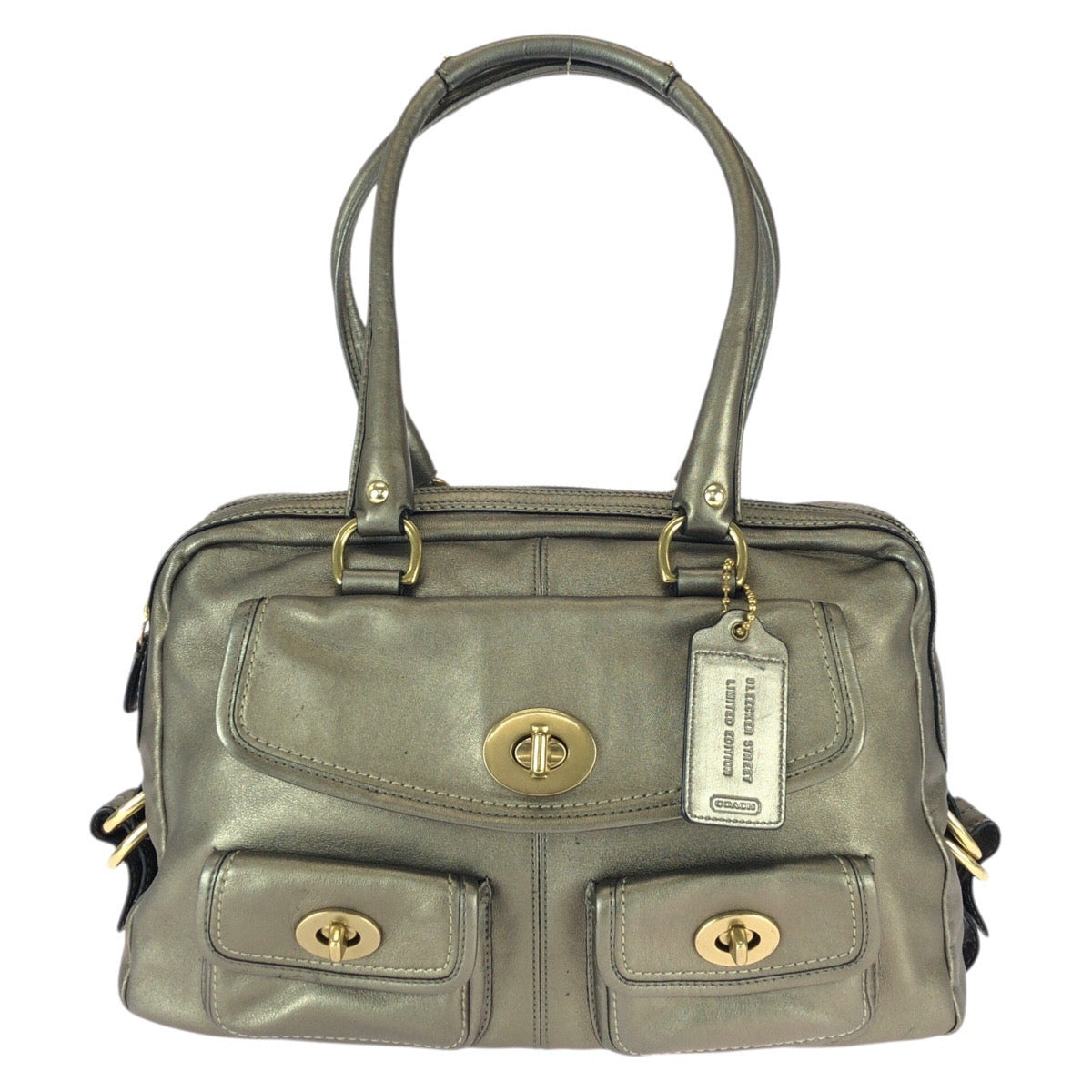 21081
COACH コーチ オールドコーチ ダークゴールド ゴールド金具 レザー 12791 トートバッグ ショルダーバッグ レディース ABP