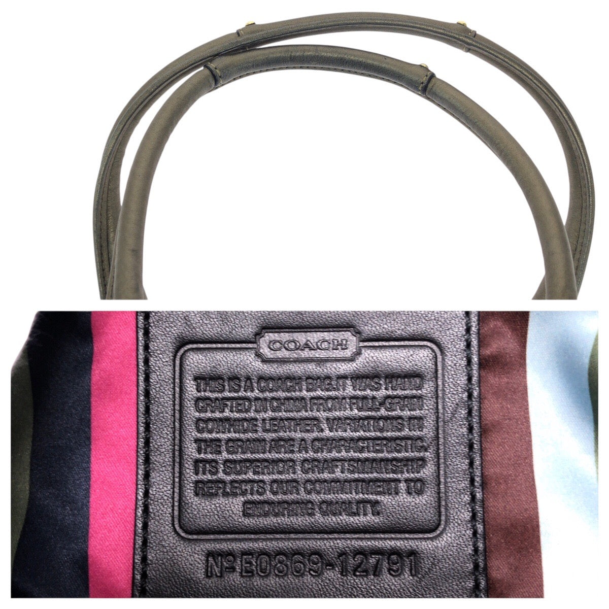 21081
COACH コーチ オールドコーチ ダークゴールド ゴールド金具 レザー 12791 トートバッグ ショルダーバッグ レディース ABP