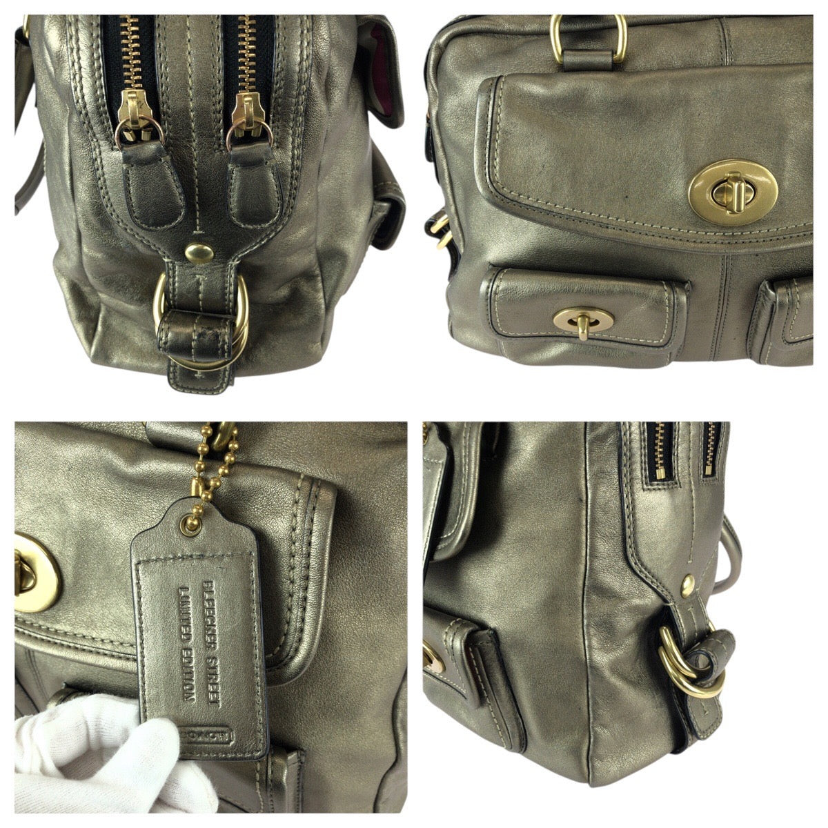 21081
COACH コーチ オールドコーチ ダークゴールド ゴールド金具 レザー 12791 トートバッグ ショルダーバッグ レディース ABP