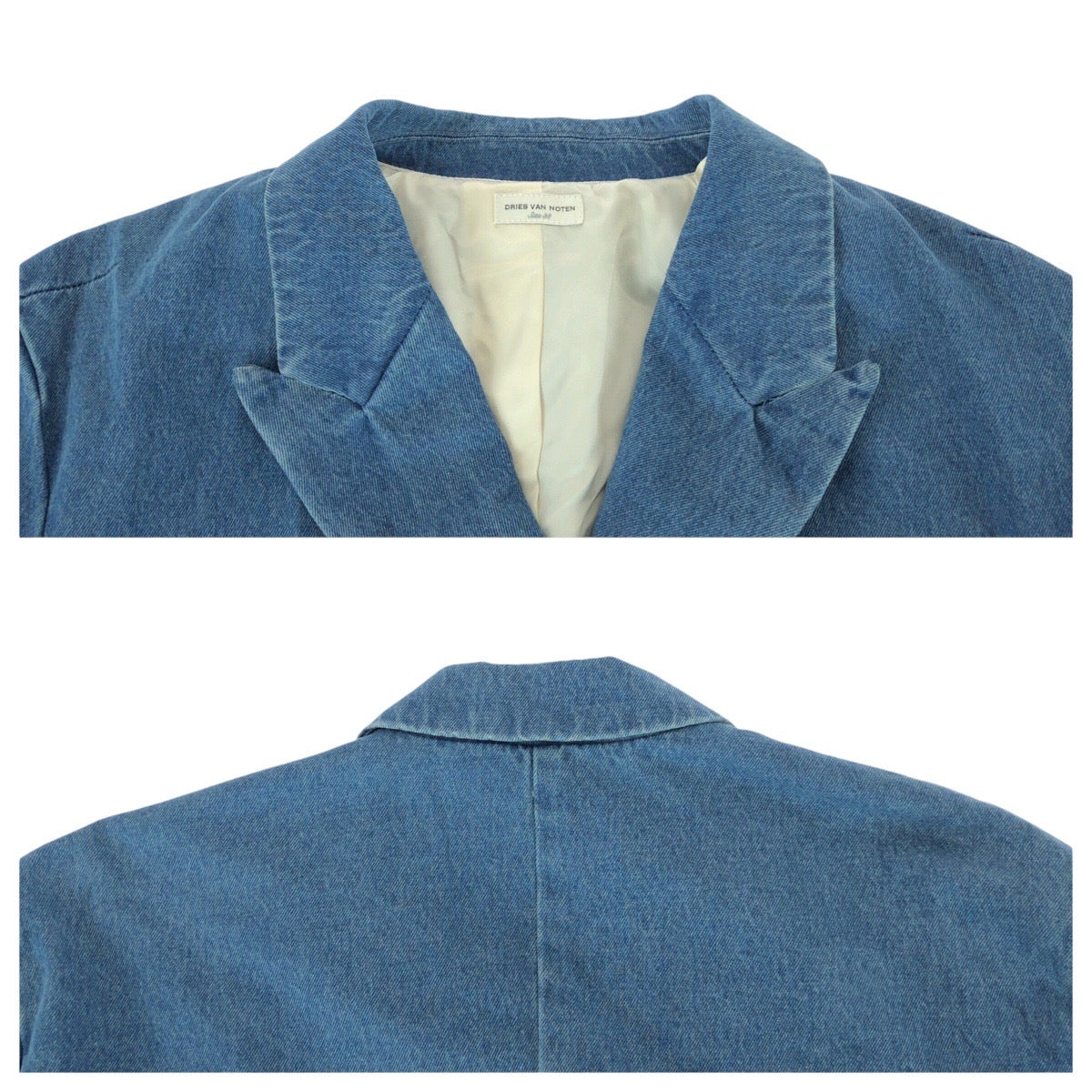 21083
DRIES VAN NOTEN Size 38 Blue Denim Cotton Denim Jacket Tailored Jacket Men's A30