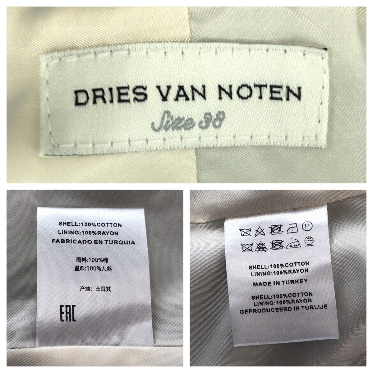 21083
DRIES VAN NOTEN Size 38 Blue Denim Cotton Denim Jacket Tailored Jacket Men's A30