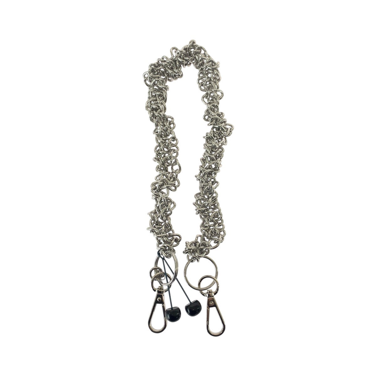 21085
RAF SIMONS Cherry Silver Blue Black Metal Wallet Chain Unisex Men's SA14