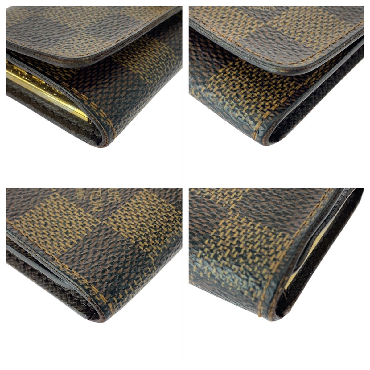 21092
LOUIS VUITTON ルイヴィトン ダミエ ミュルティクレ４ ブラウン ゴールド金具 PVC N62631 キーケース 4連 男女兼用 レディース AB5