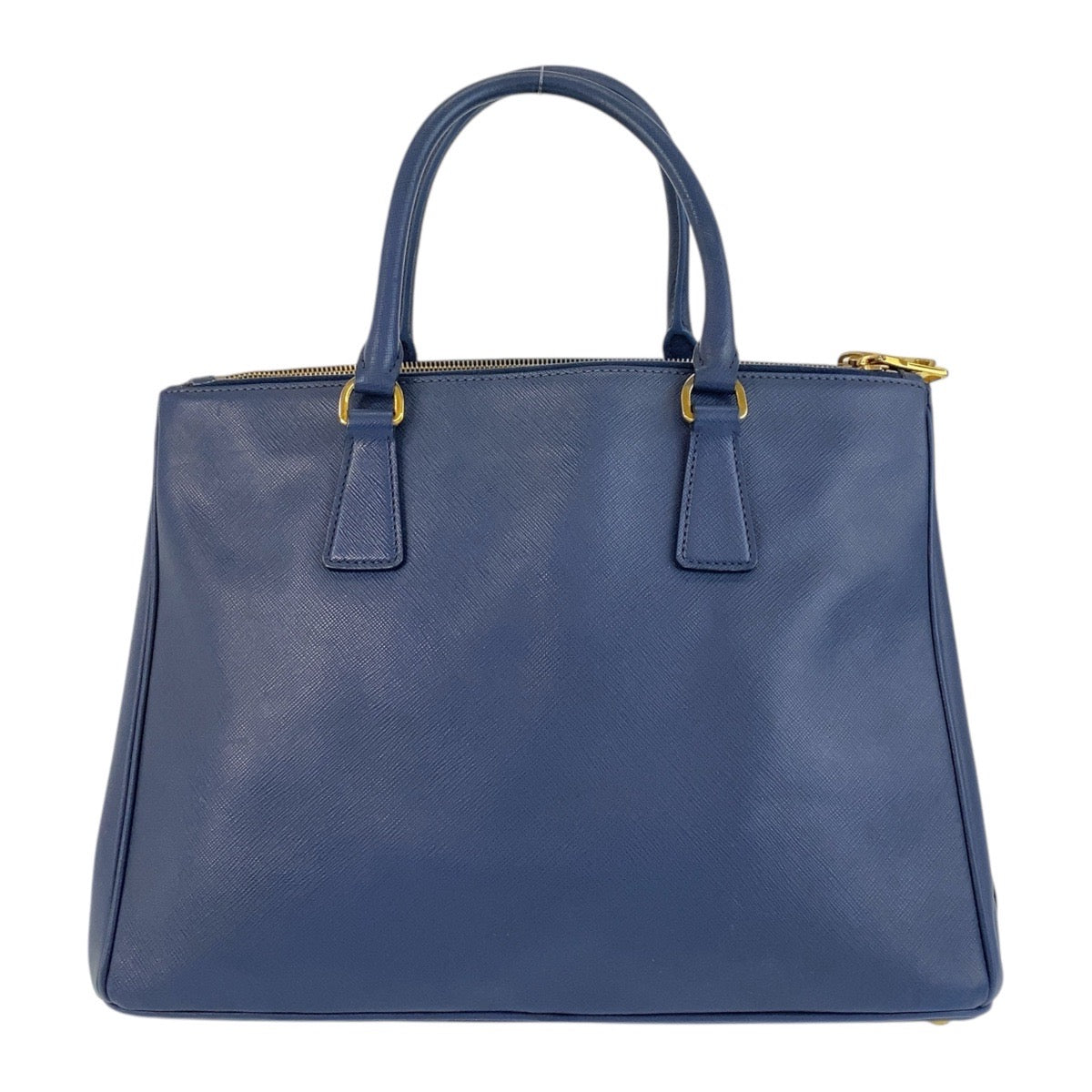 21093
PRADA プラダ サフィアーノ ガレリア 三角ロゴプレート ブルー ゴールド金具 レザー ハンドバッグ ショルダーバッグ 2way レディース ABP56