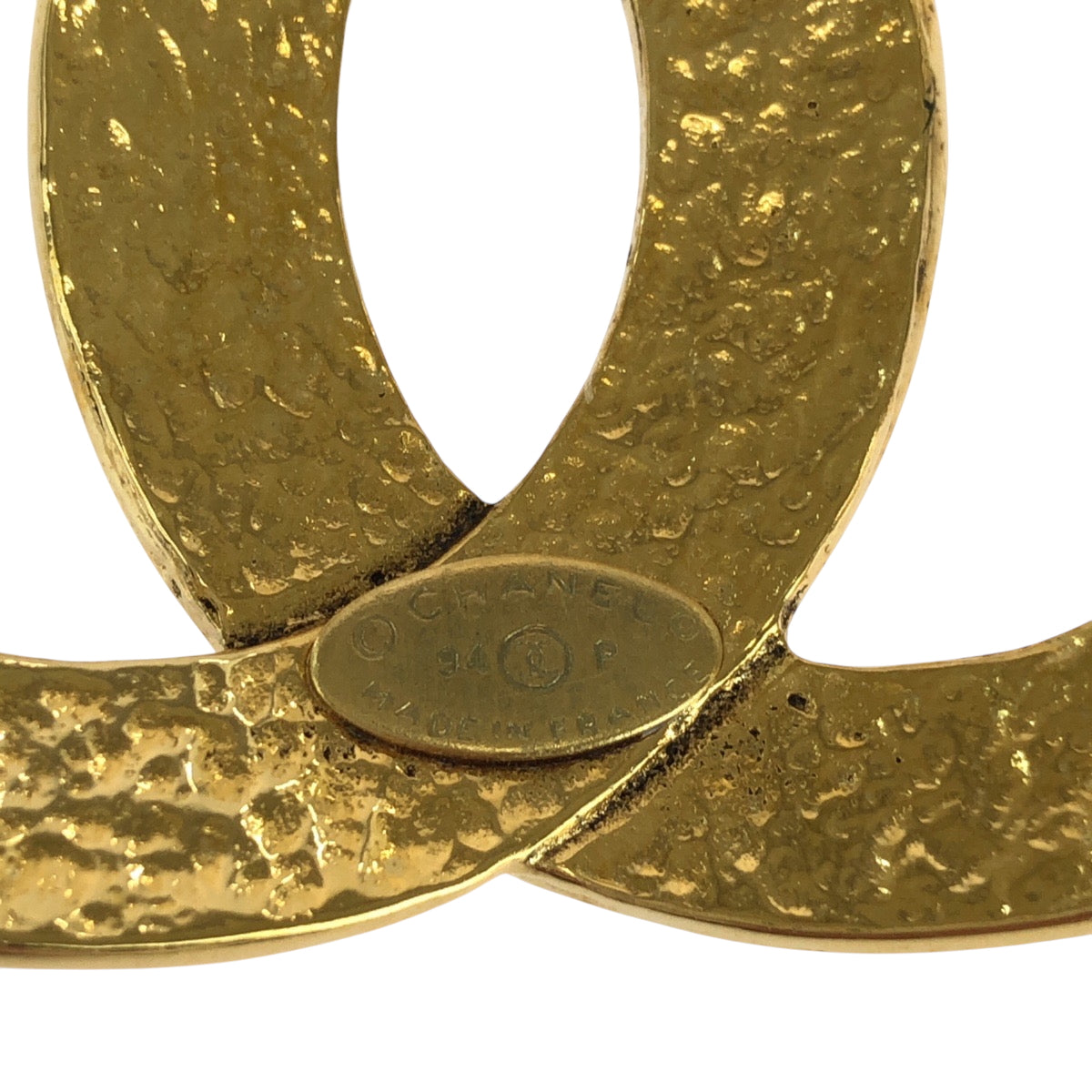 21095
CHANEL シャネル ヴィンテージ ビッグココマーク ゴールド メッキ ブローチ 94P刻印 レディース ABP50