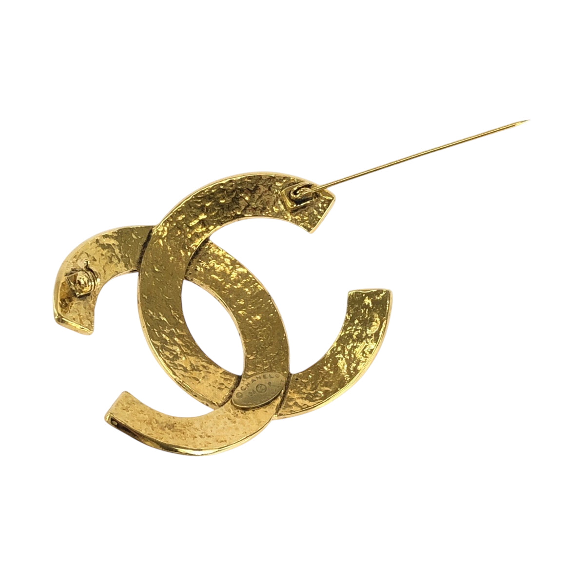 21095
CHANEL シャネル ヴィンテージ ビッグココマーク ゴールド メッキ ブローチ 94P刻印 レディース ABP50