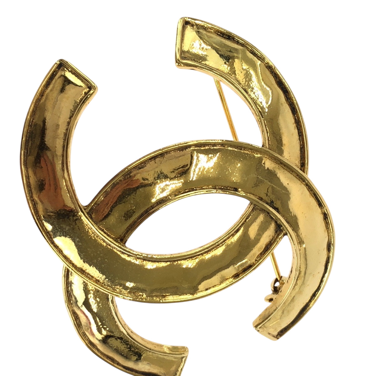 21095
CHANEL シャネル ヴィンテージ ビッグココマーク ゴールド メッキ ブローチ 94P刻印 レディース ABP50