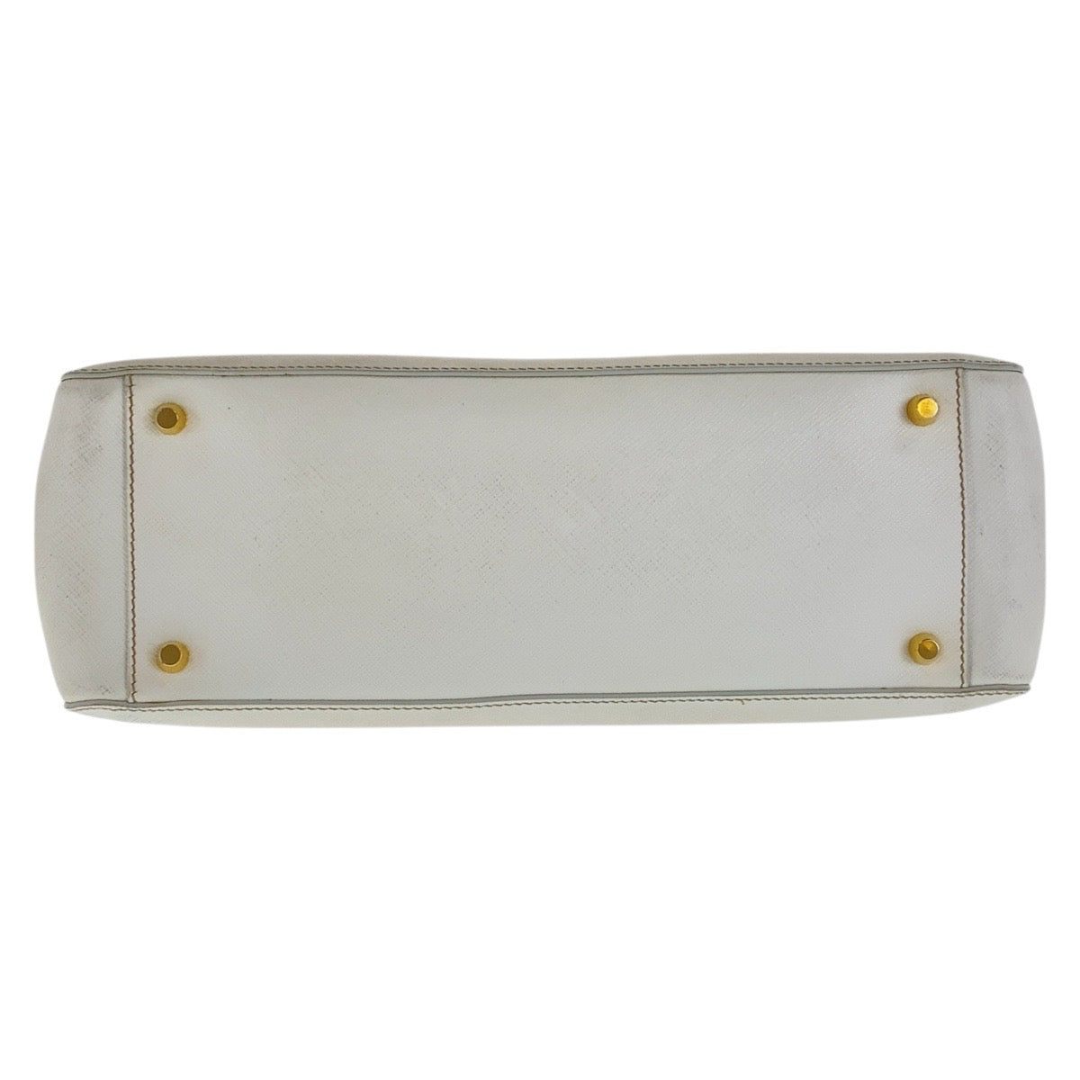 21098
PRADA プラダ サフィアーノ ガレリア ホワイト ゴールド金具 レザー トートバッグ ハンドバッグ レディース AB54