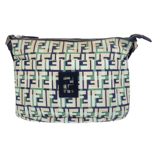 21102
FENDI フェンディ ズッカ柄 FFロゴ グリーン 緑 ピンク ネイビー キャンバス 斜め掛け ショルダーバッグ メッセンジャーバッグ レディース ABP42