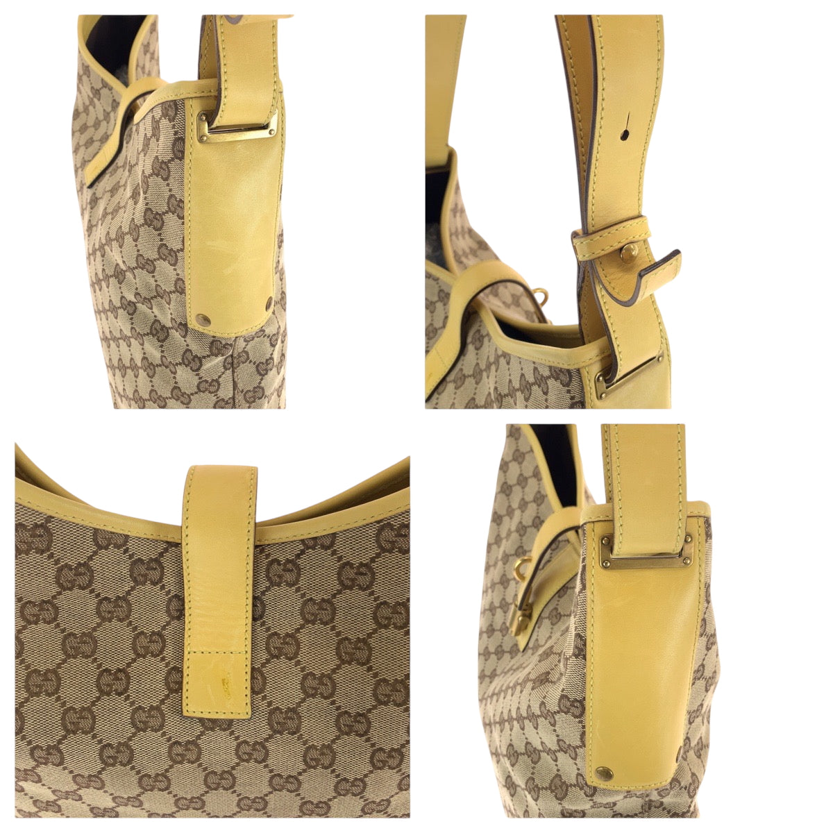 21103
GUCCI New Jackie Beige Yellow Gold Hardware GG Canvas 109190 Hobo Shoulder Bag Ladies ABP43