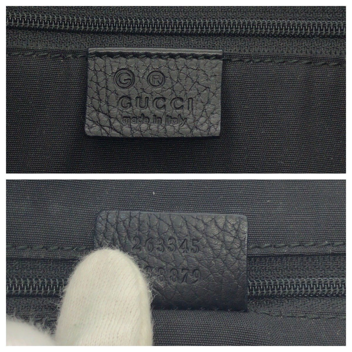 21104
GUCCI グッチ ブラック 黒 ゴールド金具 ナイロン 263345 トートバッグ ハンドバッグ レディース ABP50