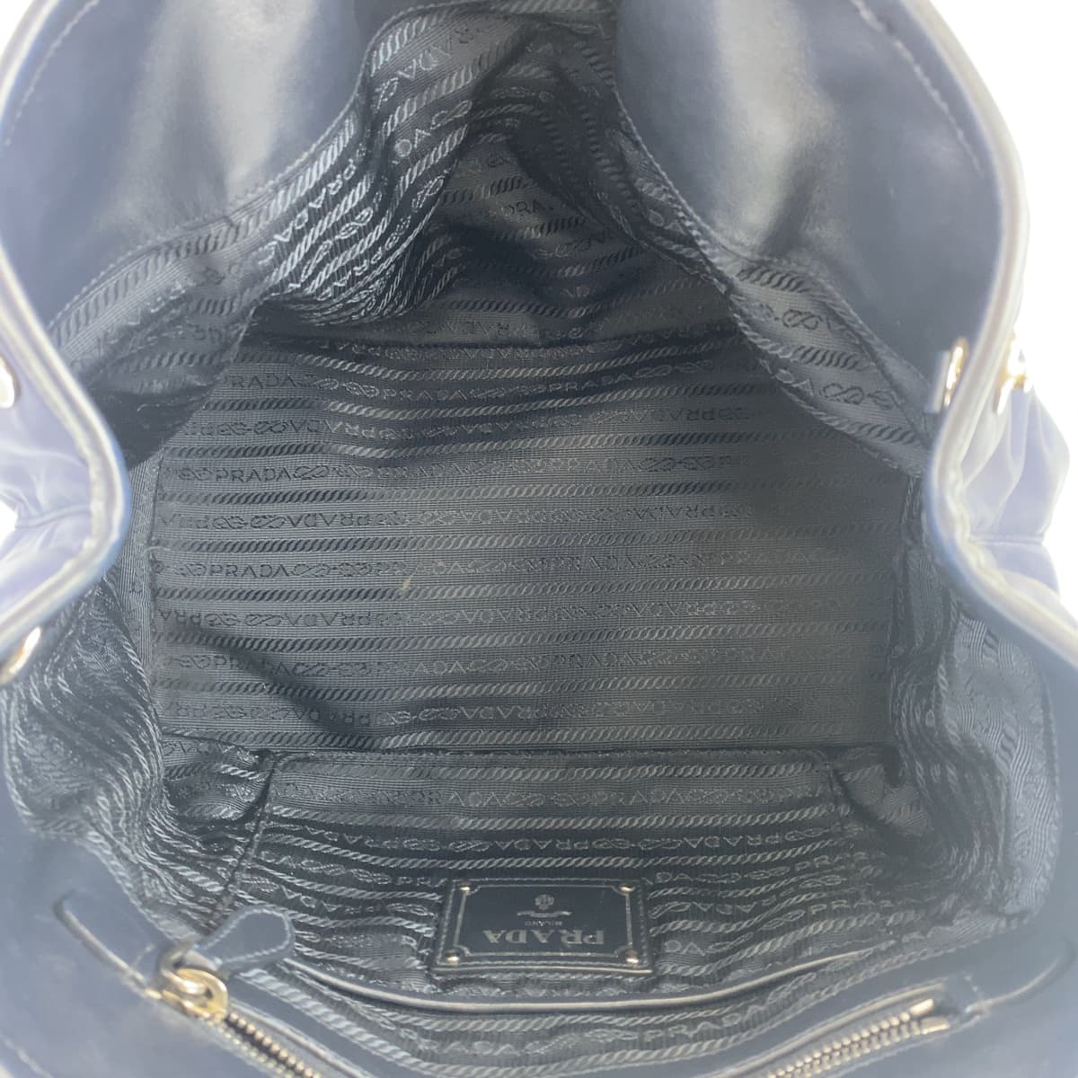 PRADA プラダ テスート ネイビー ナイロン / レザー ハンドバッグ トートバッグ レディース ABP46