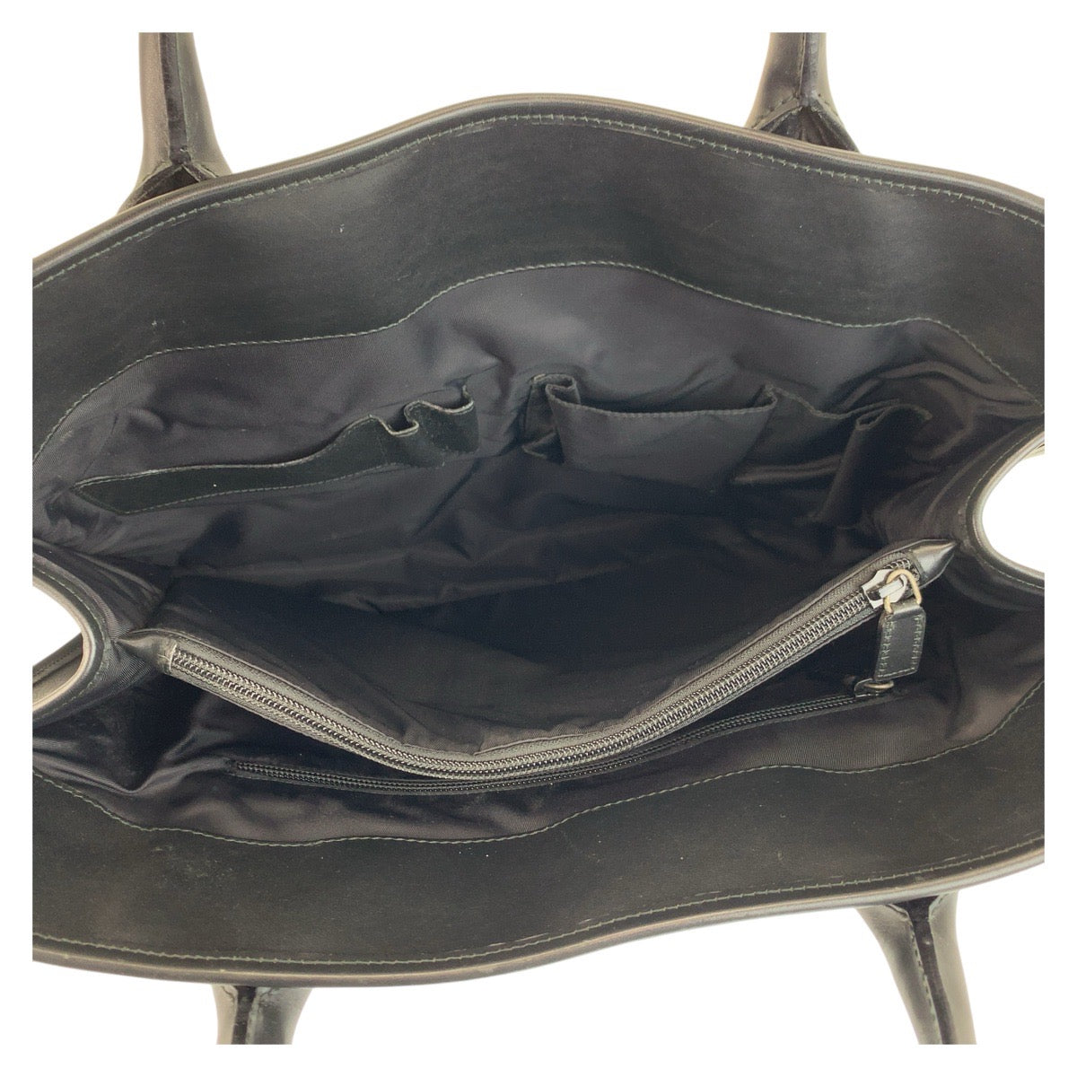 21108
GUCCI Sherry Line Black Black Silver Hardware Nylon / Leather 246410 Business Bag Briefcase Men's ABP48