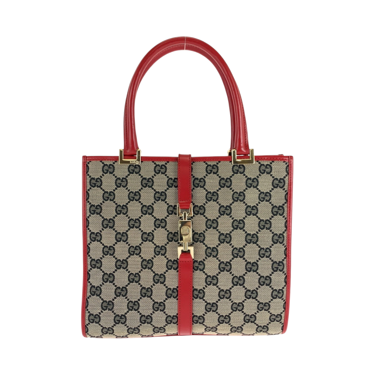 21111
GUCCI Jackie Grey Red Gold Hardware GG Canvas 002 1065 Handbag Tote Bag Ladies A48