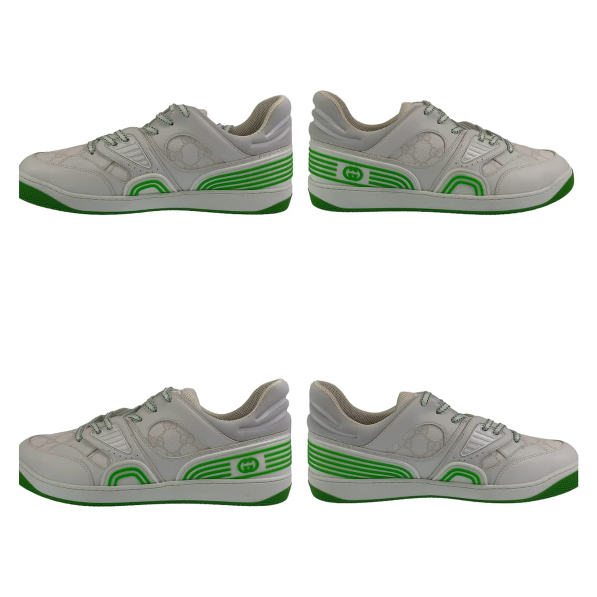 21114
GUCCI グッチ バスケット GG柄 サイズ11 ホワイト グリーン レザー 700290 スニーカー バスケットシューズ メンズ A39