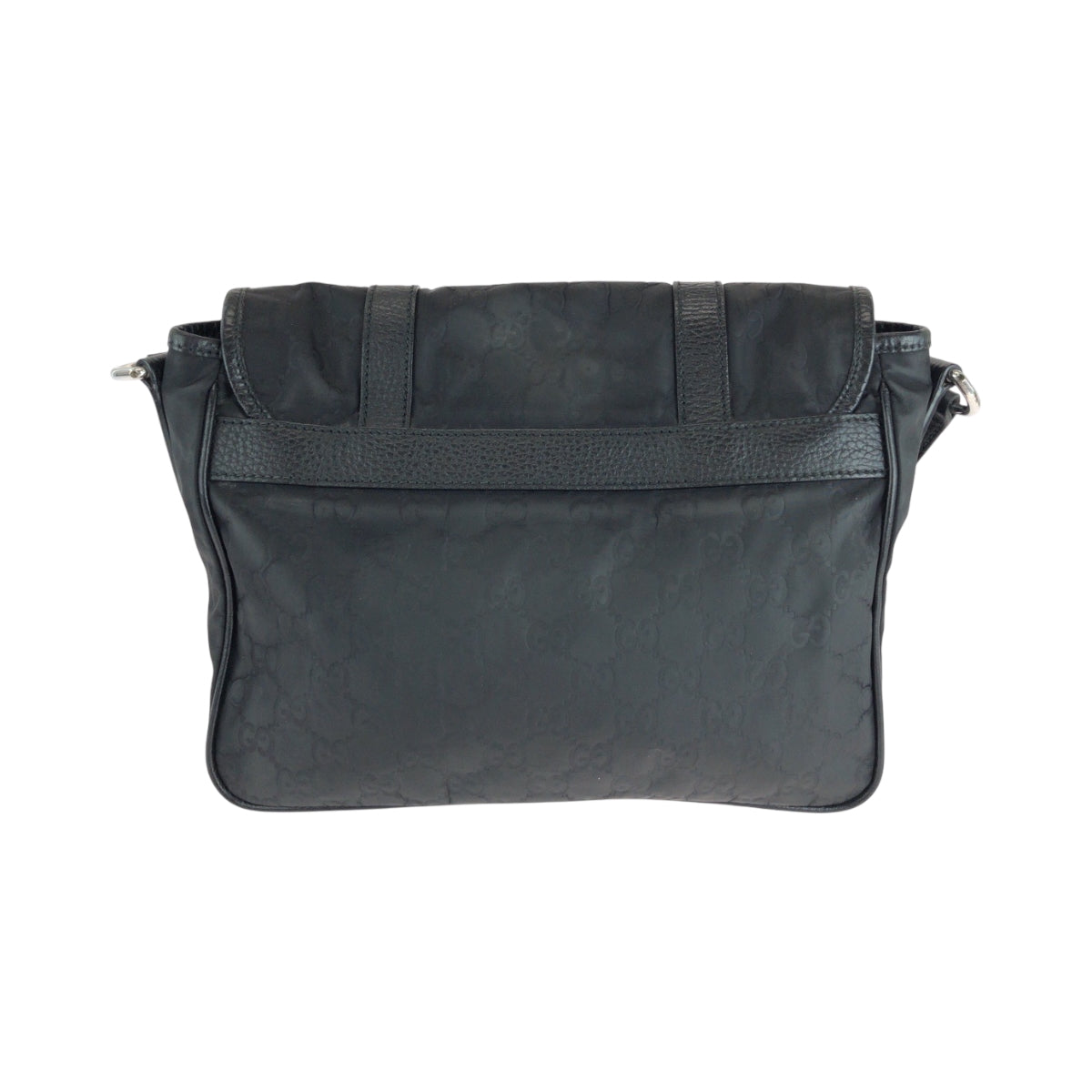 21116
GUCCI Black Silver Hardware Nylon / Leather 510335 Shoulder Bag Pochette Unisex Men's ABP46