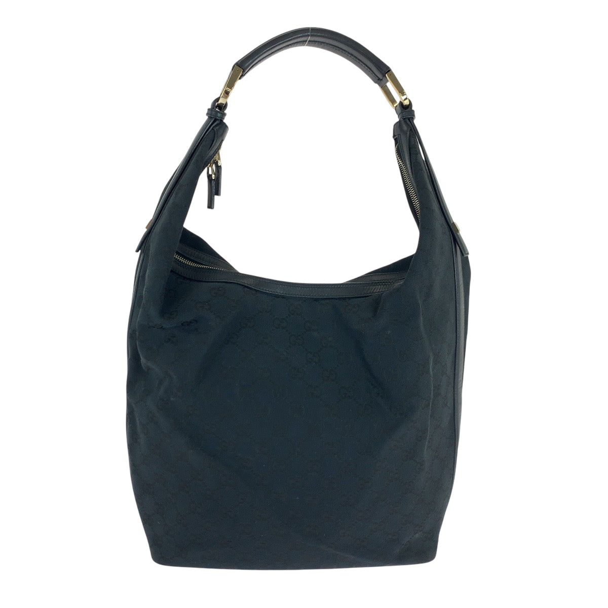 21117
GUCCI Black Gold Hardware GG Canvas 001 42870 Hobo Shoulder Bag Shoulder Carry Women's A46