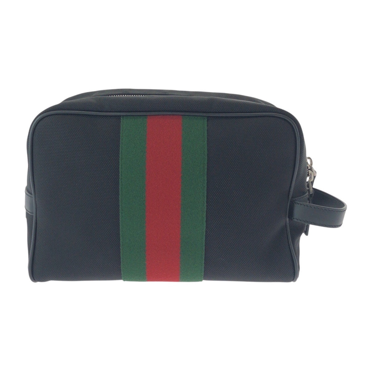 21118
GUCCI グッチ シェリーライン ブラック 黒 シルバー金具 キャンバス / レザー 630916 セカンドバッグ ポーチ メンズ A39