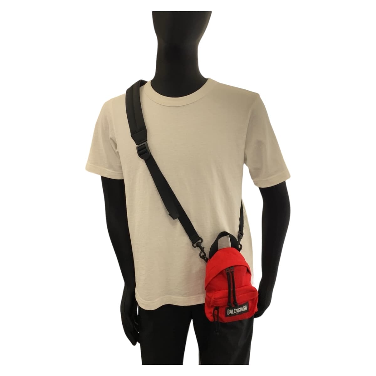 21119
BALENCIAGA バレンシアガ エクスプローラー レッド ブラック 黒 ナイロン 斜め掛け ショルダーバッグ ポシェット レディース A41