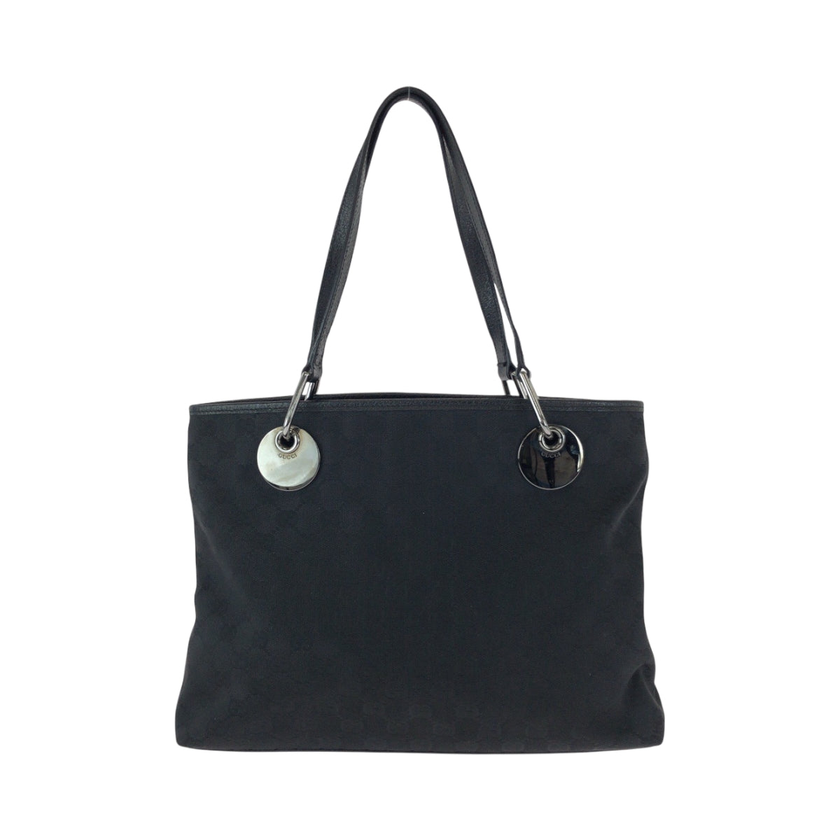 21122
GUCCI Black Silver Hardware GG Canvas 120837 Tote Bag Shoulder Bag Ladies A41