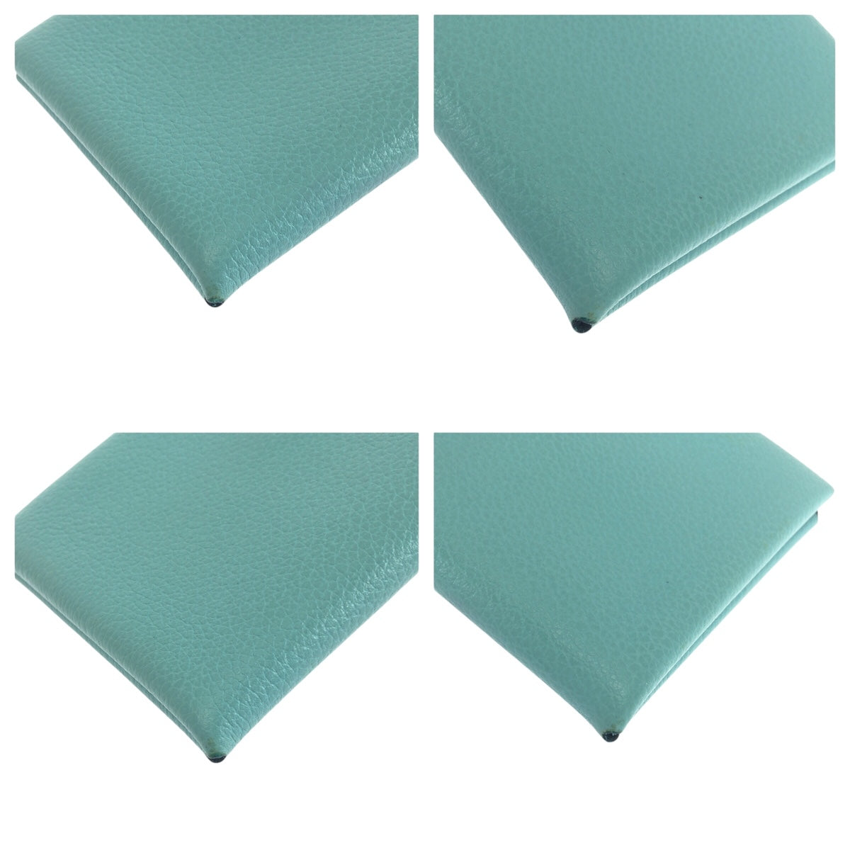 21124
HERMES エルメス カルヴィ ライトブルー シルバー金具 シェーブル カードケース 名刺入れ A刻印 レディース ABP30