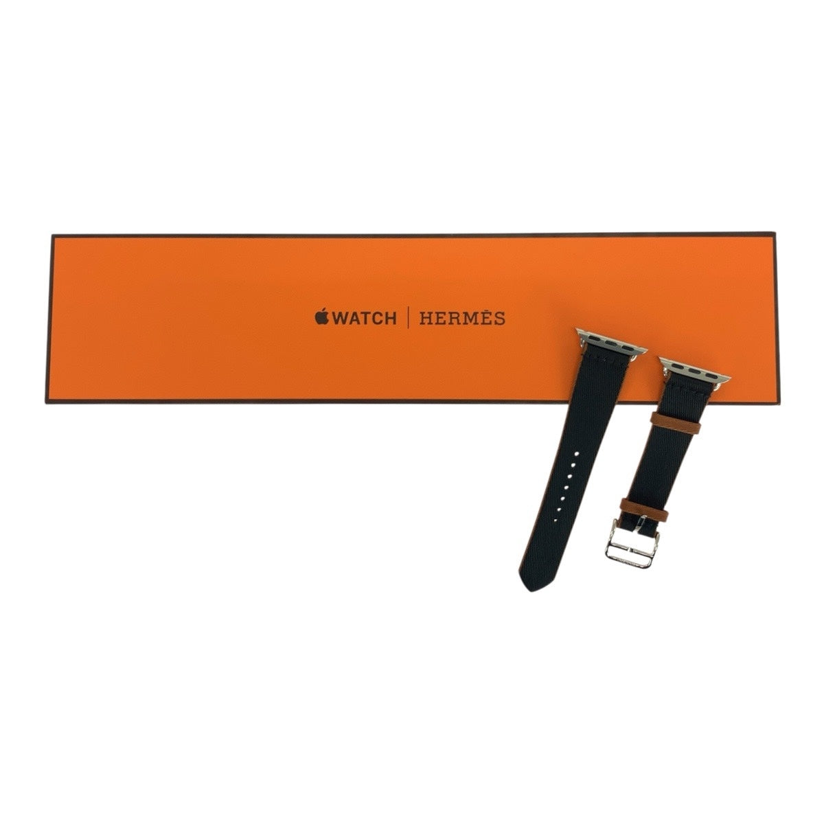 21127
HERMES エルメス ツイルジャンプ シンプルトゥールストラップ ブラック ブラウン シルバー金具 キャンバス 腕時計 アップルウォッチバンド 41mm 男女兼用 レディース SA23