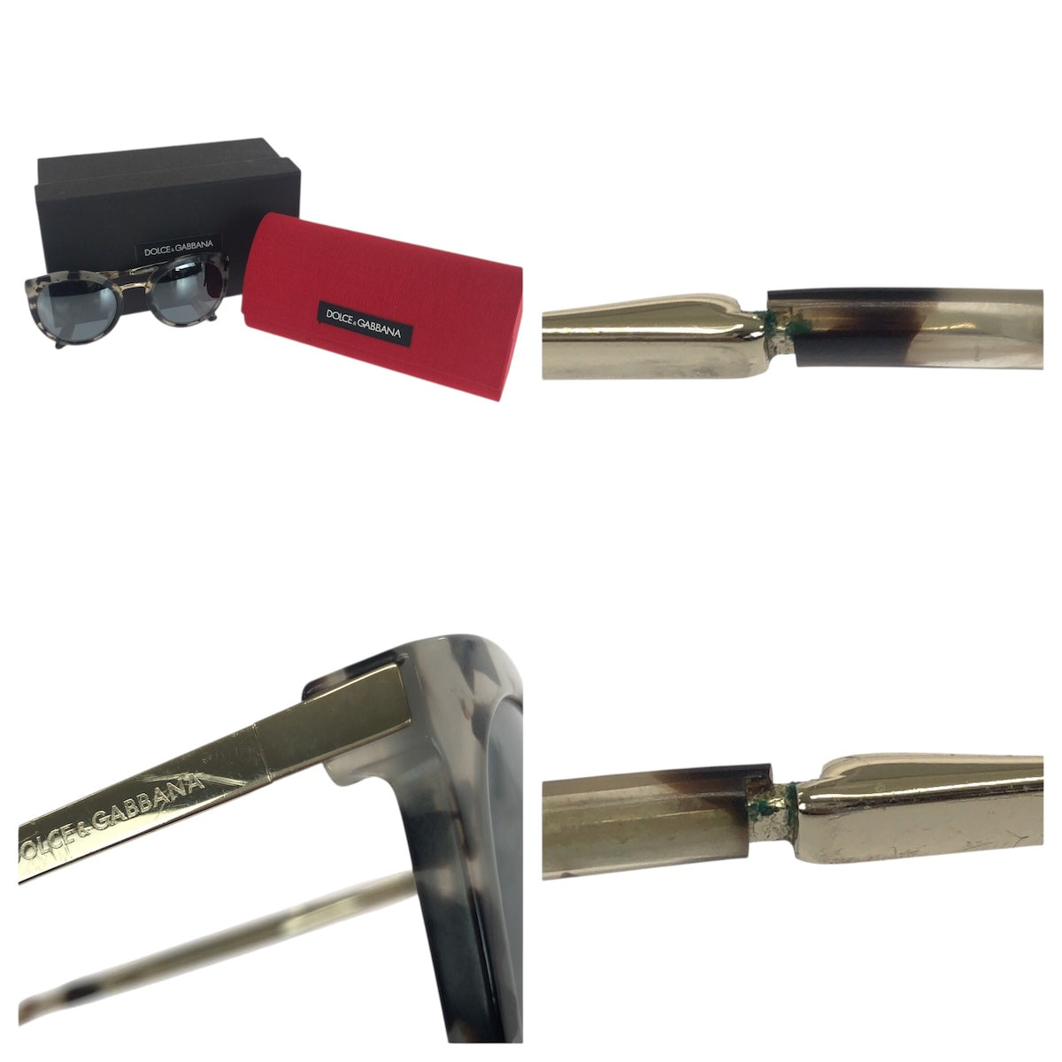 21128
DOLCE&GABBANA ドルチェアンドガッバーナ ブラウン クリア ゴールド金具 プラスチック / メタル DG4268-F 2888/6G 52□22 140 3N サングラス 男女兼用 ラウンド レディース AB12