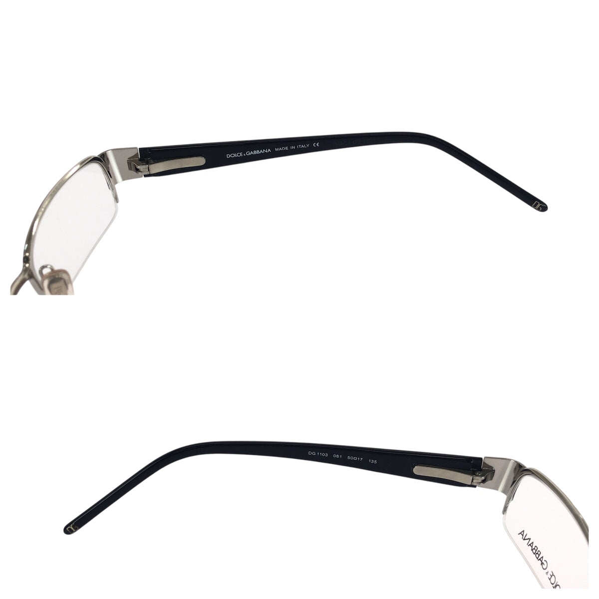 21129
DOLCE&GABBANA ドルチェアンドガッバーナ ブラック 黒 シルバー金具 プラスチック / メタル DG1103 061 50□17 135 メガネ メガネフレーム 男女兼用 メンズ A8