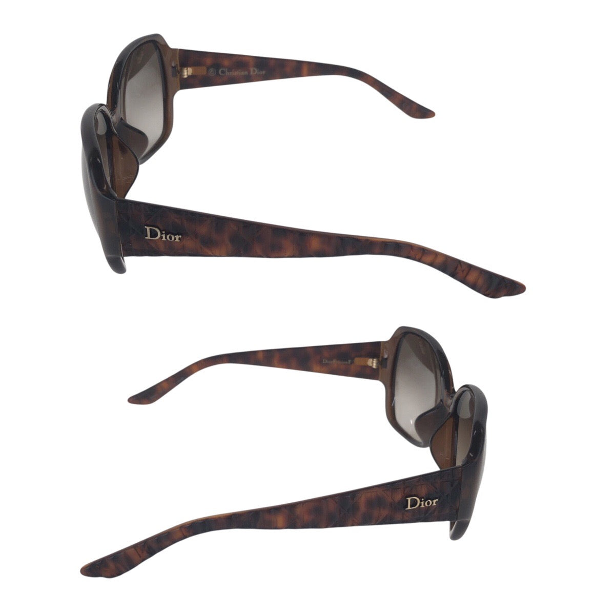 21130
Dior ディオール ブラウン ゴールド金具 プラスチック 393HA 60□15 135 サングラス 男女兼用 バタフライ レディース ABP8