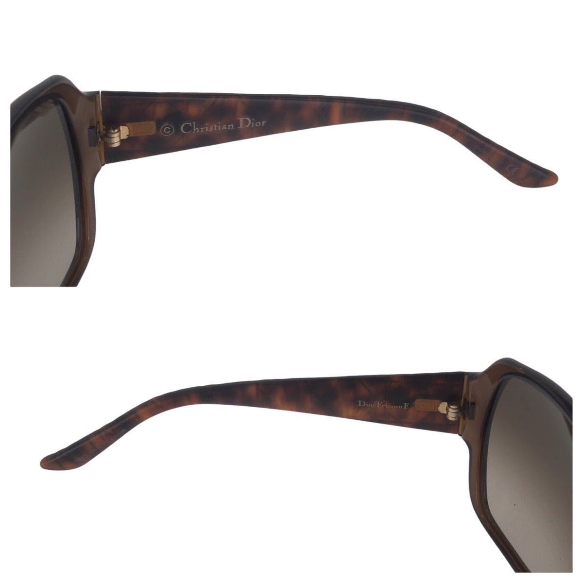 21130
Dior ディオール ブラウン ゴールド金具 プラスチック 393HA 60□15 135 サングラス 男女兼用 バタフライ レディース ABP8