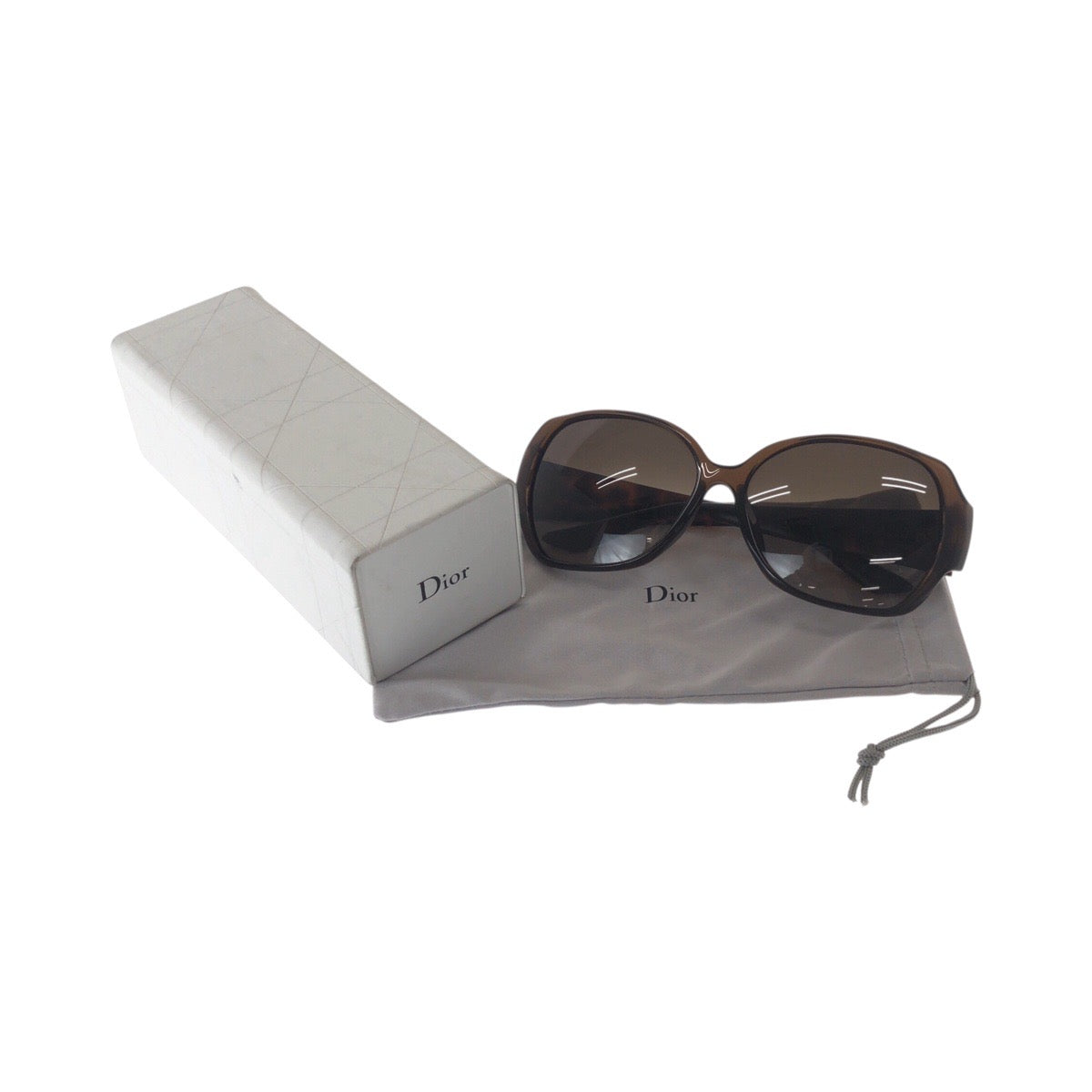 21130
Dior ディオール ブラウン ゴールド金具 プラスチック 393HA 60□15 135 サングラス 男女兼用 バタフライ レディース ABP8