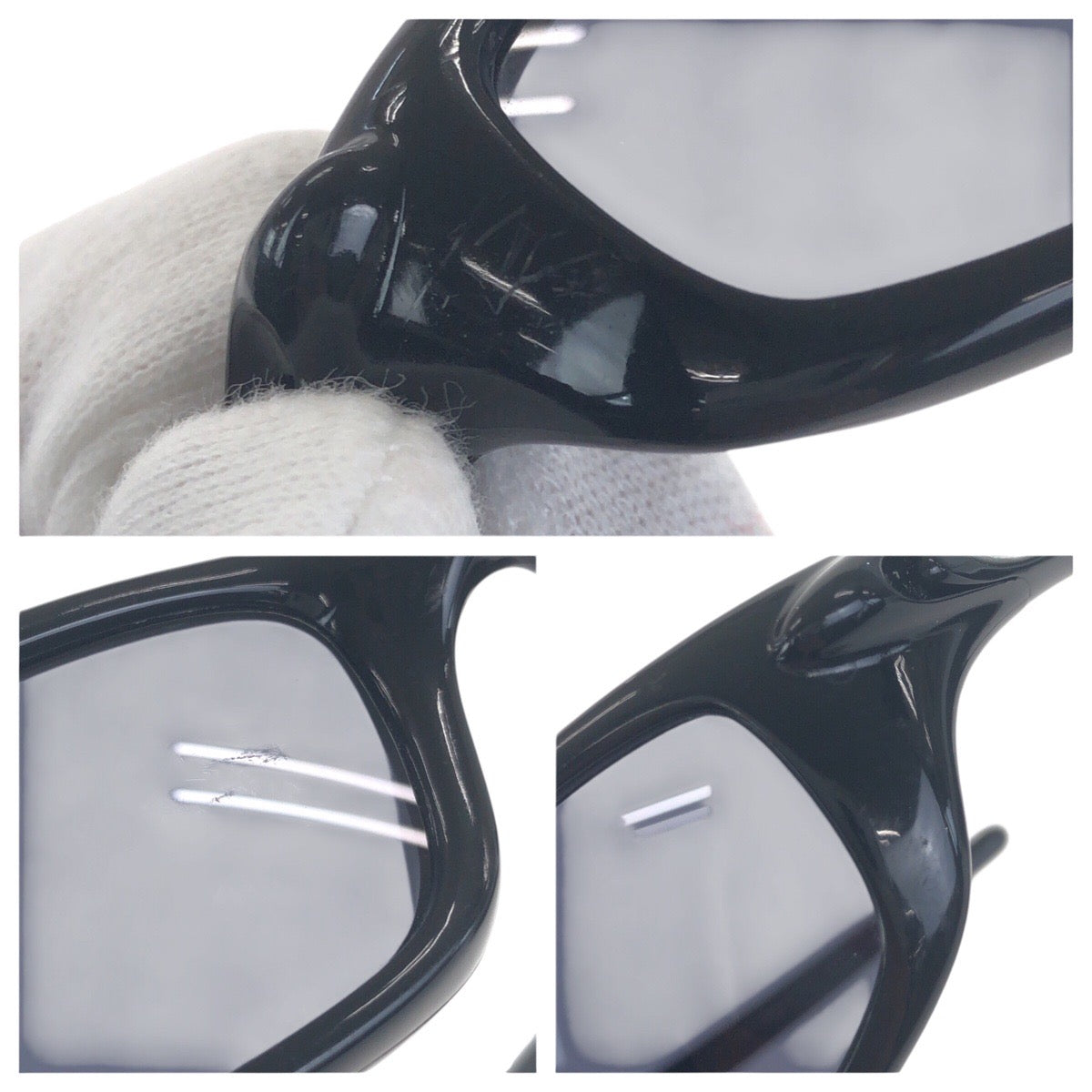 21132
OAKLEY オークリー ブラック 黒 シルバー プラスチック サングラス 男女兼用 スクエア レディース ABP8