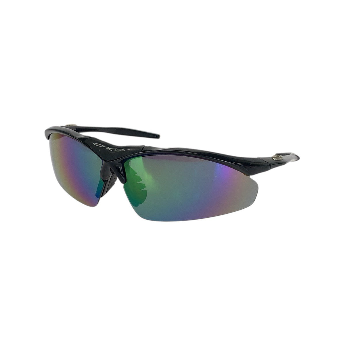 21133
OAKLEY オークリー ブラック 黒 シルバー金具 プラスチック 0091 74□17 125 サングラス スクエア メンズ AB14