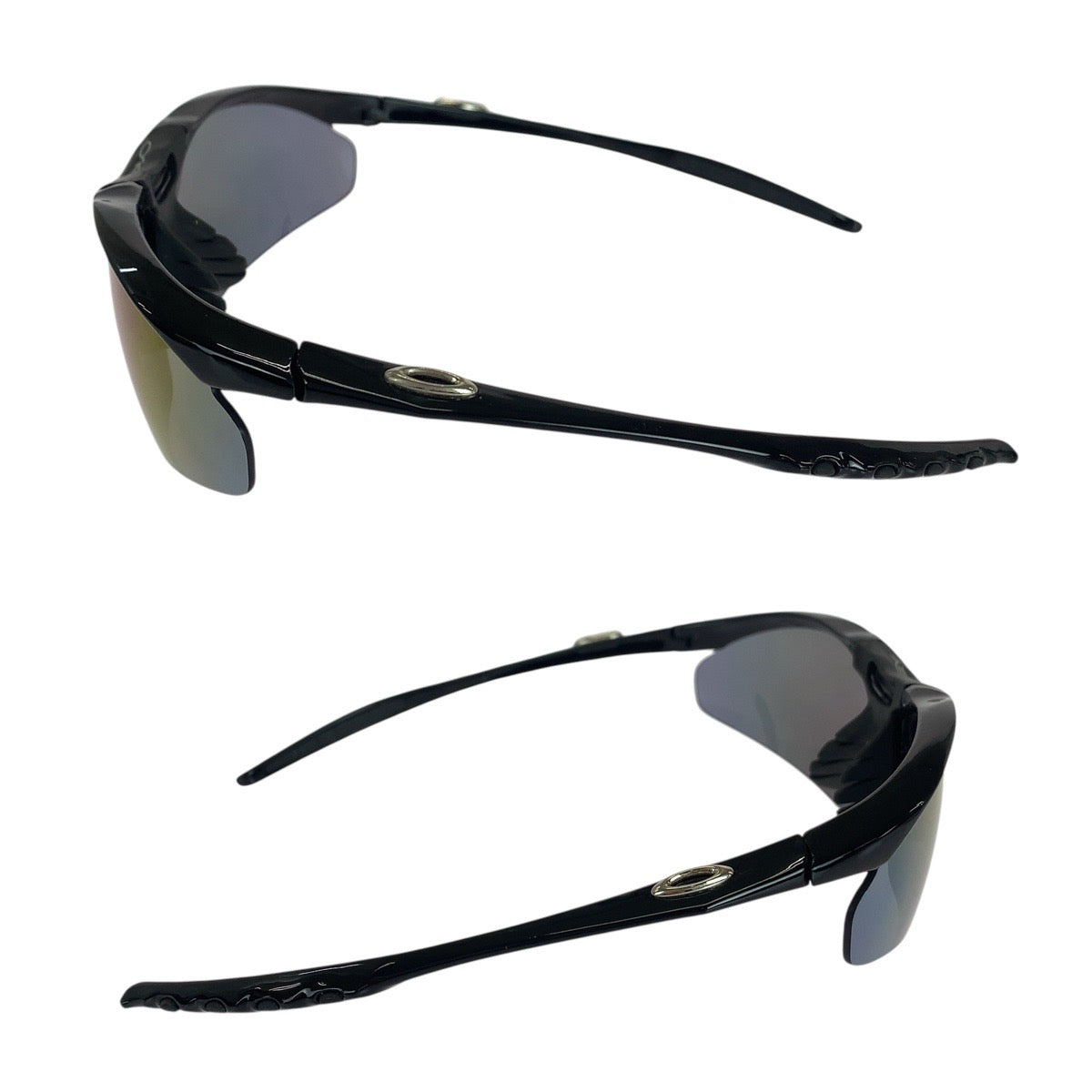 21133
OAKLEY オークリー ブラック 黒 シルバー金具 プラスチック 0091 74□17 125 サングラス スクエア メンズ AB14