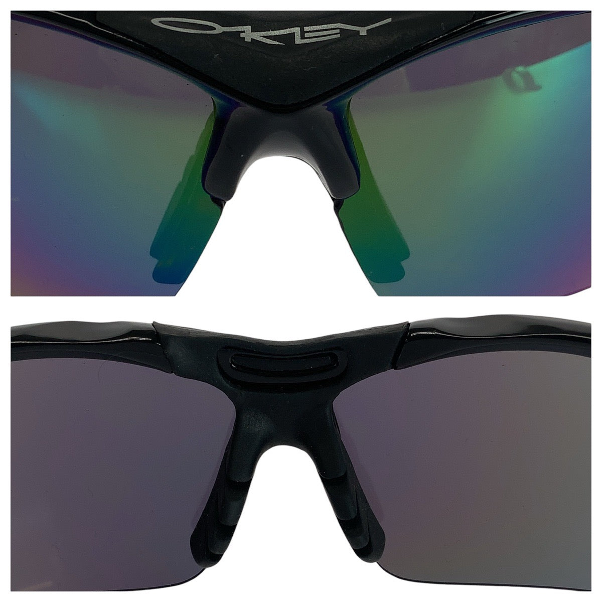 21133
OAKLEY オークリー ブラック 黒 シルバー金具 プラスチック 0091 74□17 125 サングラス スクエア メンズ AB14