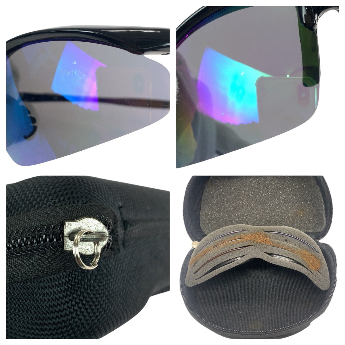 21133
OAKLEY オークリー ブラック 黒 シルバー金具 プラスチック 0091 74□17 125 サングラス スクエア メンズ AB14