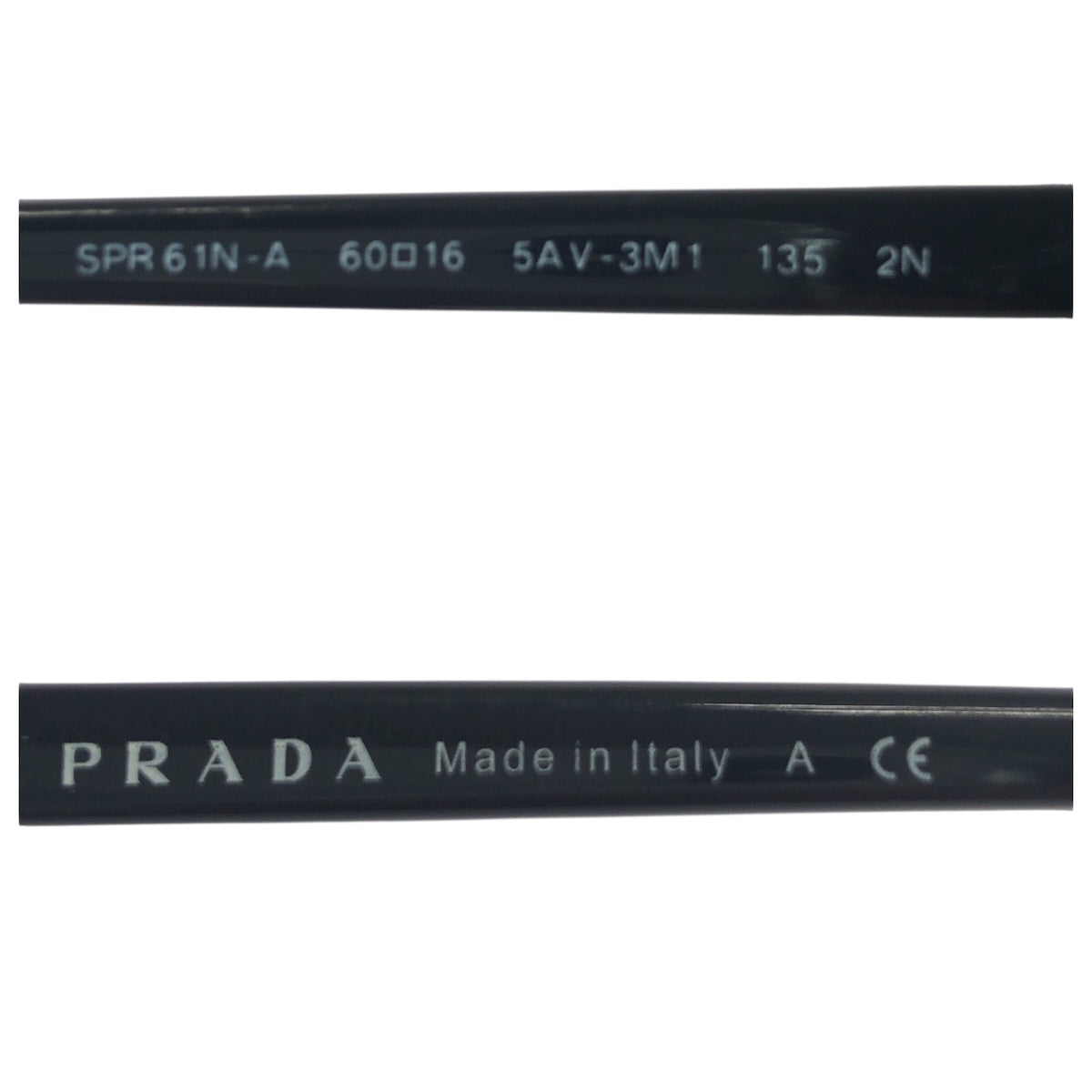 21134
PRADA プラダ ブラック 黒 シルバー金具 プラスチック / メタル SPR61N-A 60□16 5AV-3M1 135 2N サングラス 男女兼用 スクエア メンズ AB5