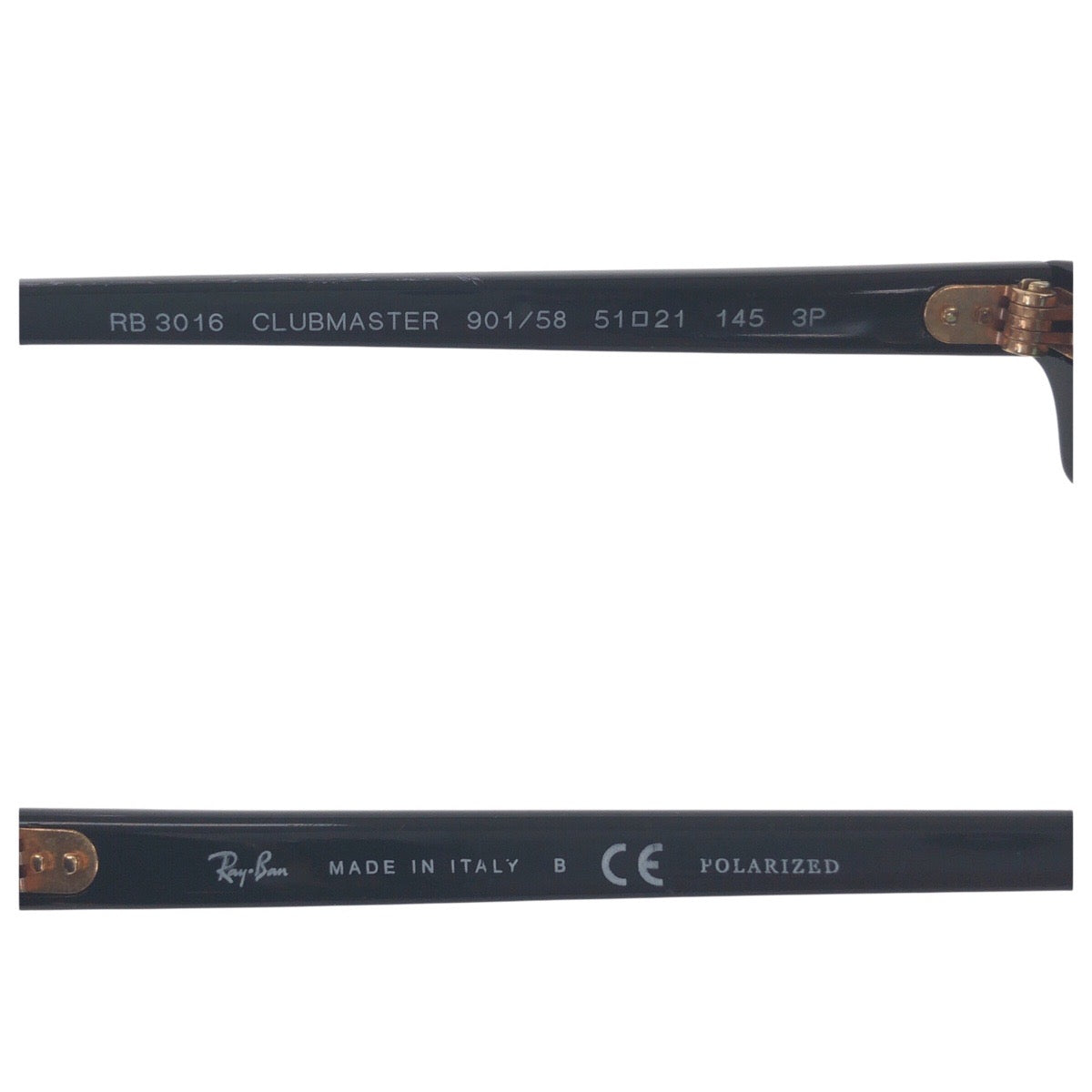 21135
Ray-Ban レイバン クラブマスター ブラック 黒 ゴールド金具 プラスチック / メタル RB3016 CLUBMASTER 901/58 51□21 145 3P サングラス 男女兼用 ウェリントン メンズ B3