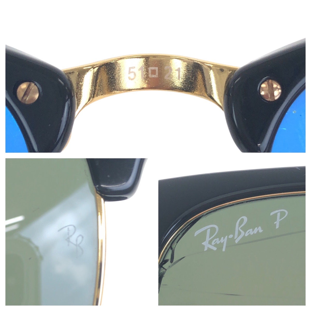 21135
Ray-Ban レイバン クラブマスター ブラック 黒 ゴールド金具 プラスチック / メタル RB3016 CLUBMASTER 901/58 51□21 145 3P サングラス 男女兼用 ウェリントン メンズ B3