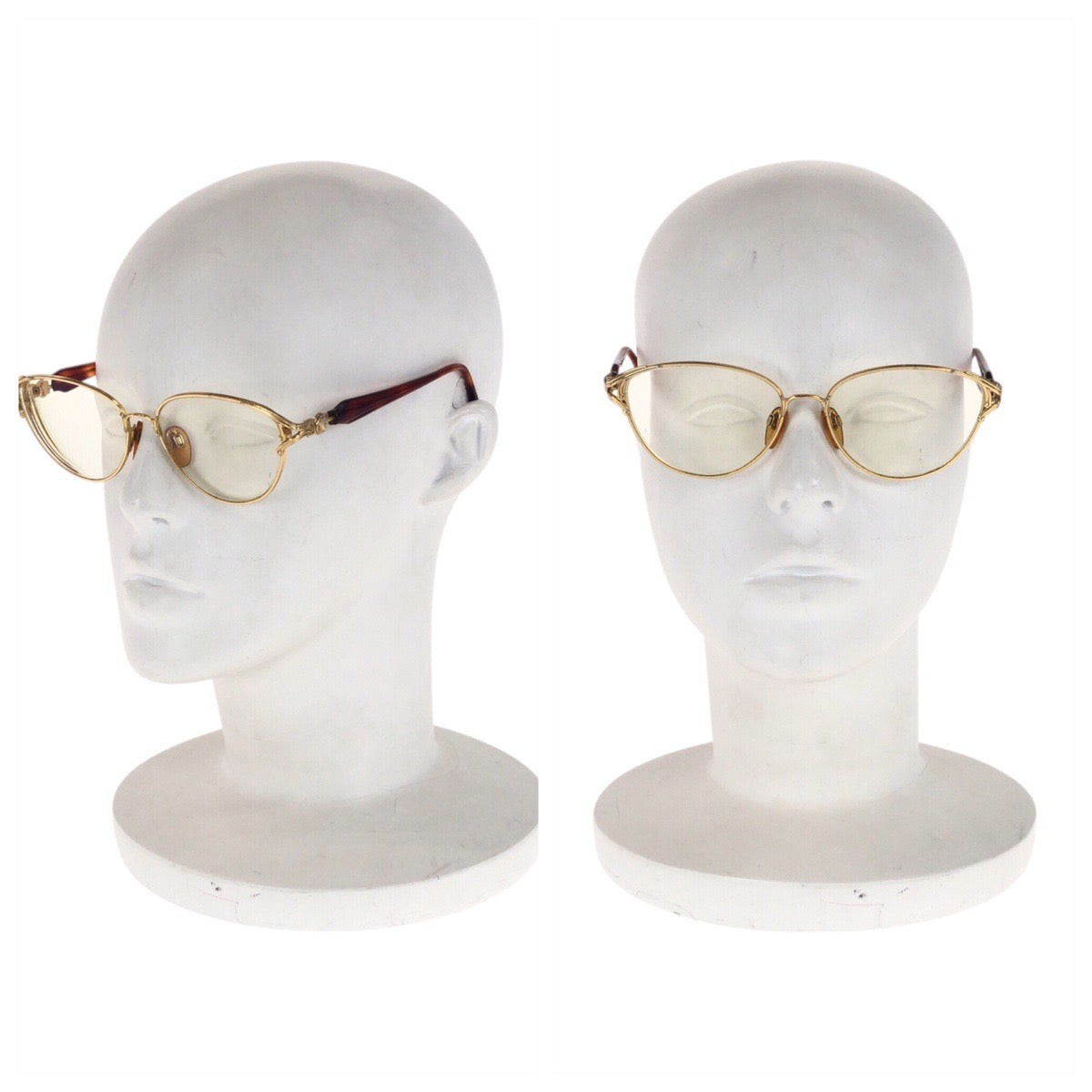 21136
VERSACE ヴェルサーチ ヴィンテージ ゴールド ブラウン プラスチック / メタル COL 19L サングラス 男女兼用 フォックス レディース AB12