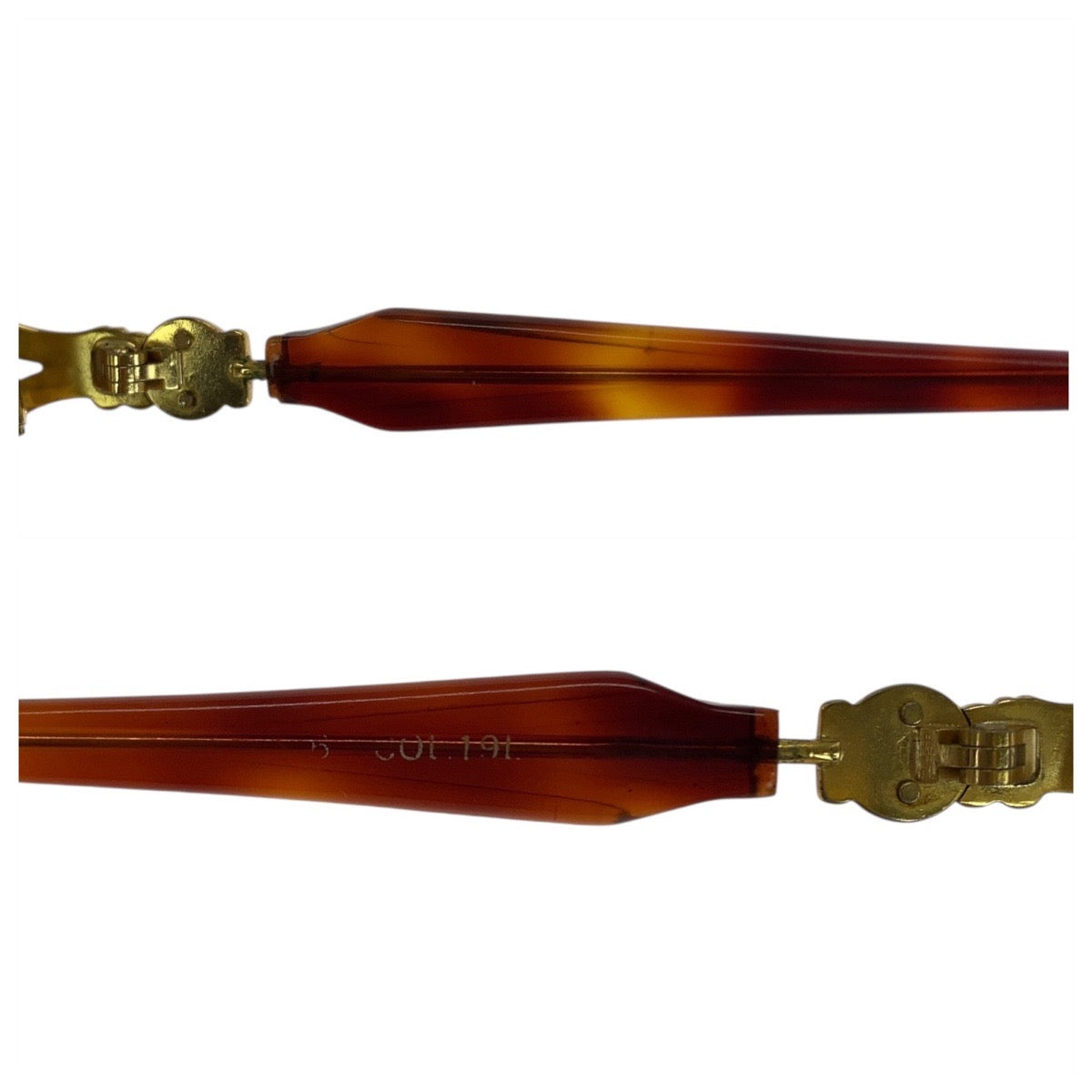 21136
VERSACE ヴェルサーチ ヴィンテージ ゴールド ブラウン プラスチック / メタル COL 19L サングラス 男女兼用 フォックス レディース AB12