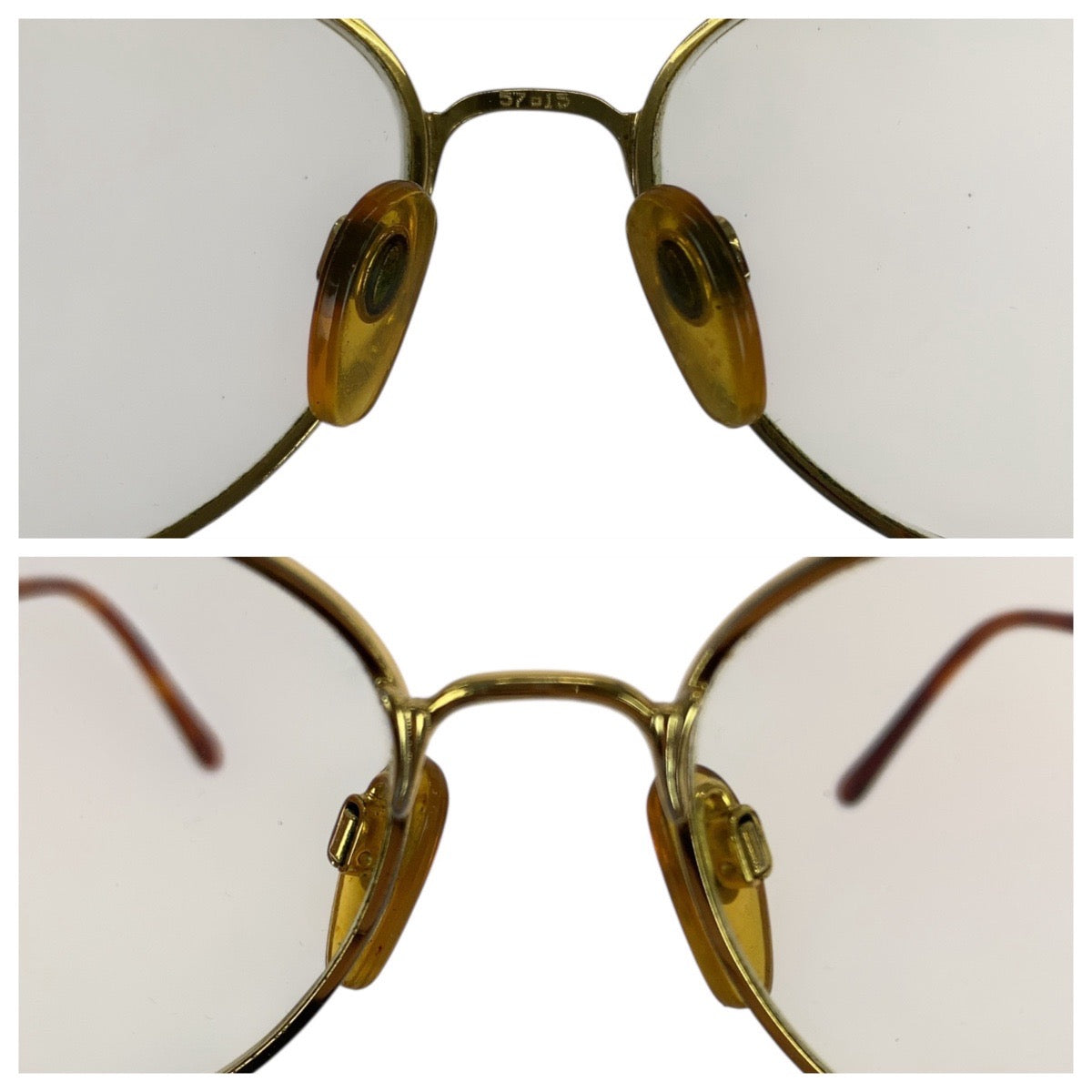 21136
VERSACE ヴェルサーチ ヴィンテージ ゴールド ブラウン プラスチック / メタル COL 19L サングラス 男女兼用 フォックス レディース AB12