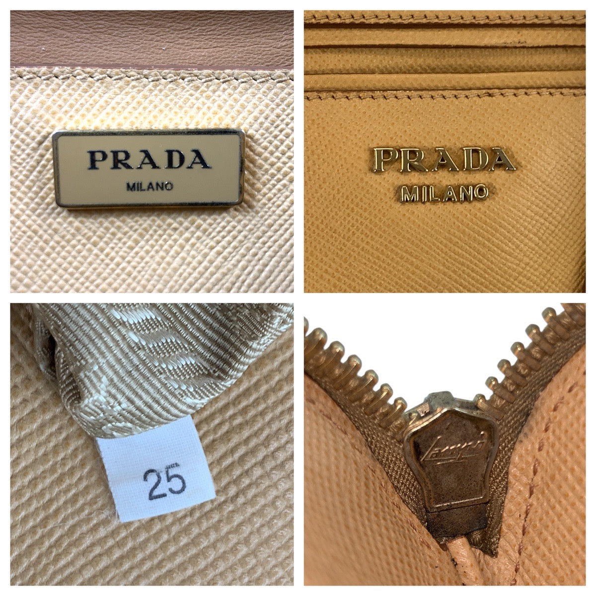 21138
PRADA プラダ サフィアーノ ベージュ ゴールド金具 レザー ハンドバッグ ショルダーバッグ 2way レディース ABP68