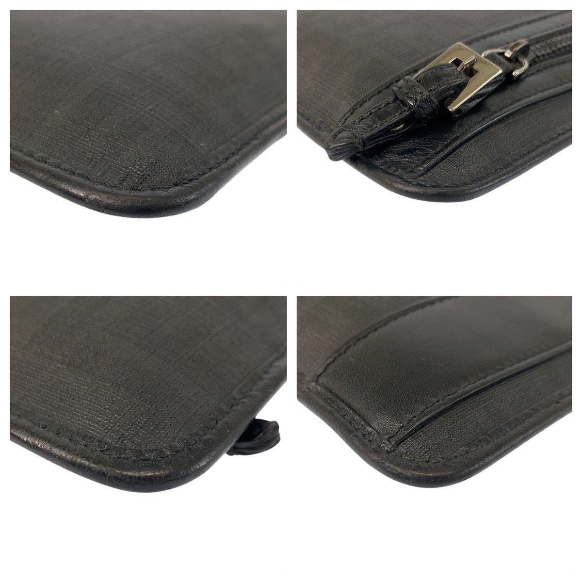 21139
FENDI フェンディ ズッカ ブラック 黒 シルバー金具 PVC / レザー 7VA204-BOW ショルダーバッグ ポシェット メンズ ABP50