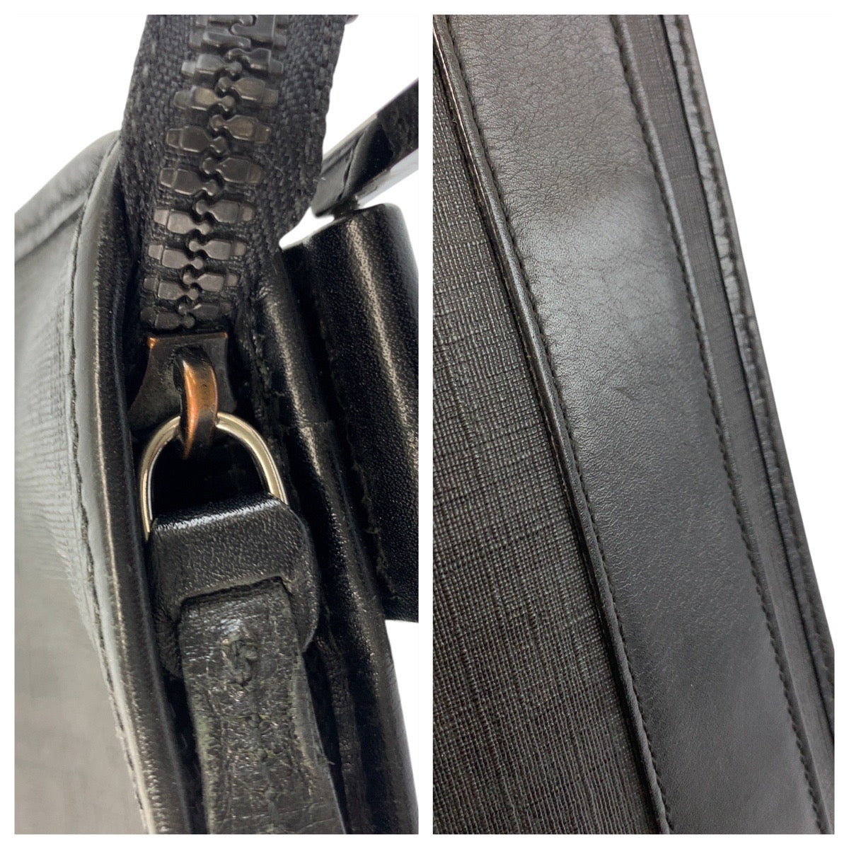 21139
FENDI フェンディ ズッカ ブラック 黒 シルバー金具 PVC / レザー 7VA204-BOW ショルダーバッグ ポシェット メンズ ABP50