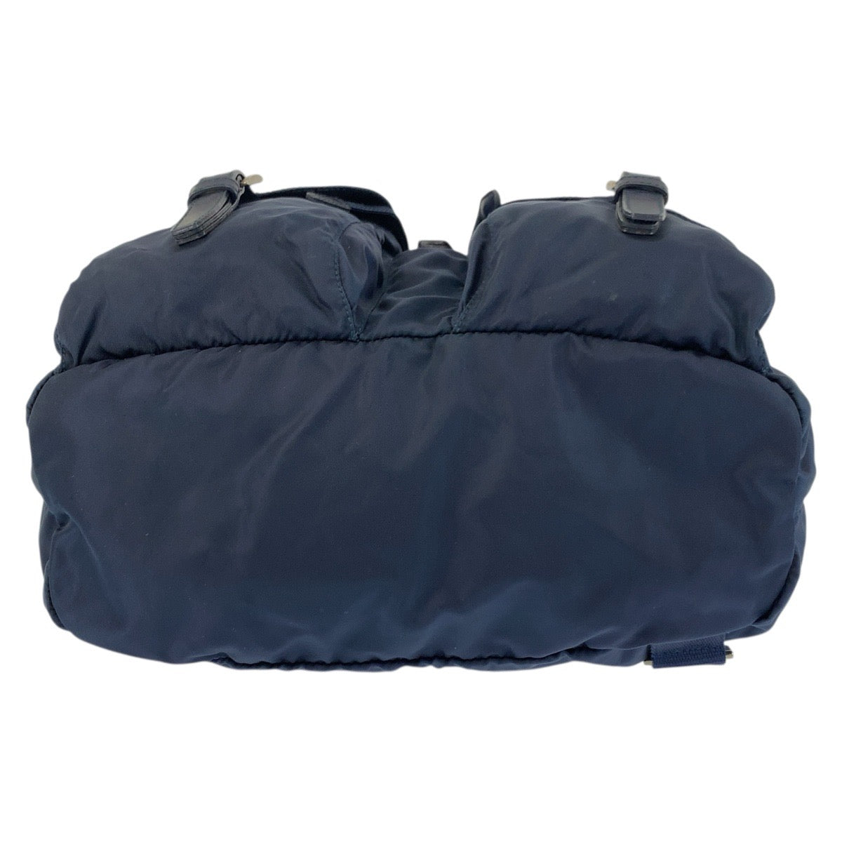 21140
PRADA プラダ テスート 三角ロゴプレート ネイビー シルバー金具 ナイロン リュック バックパック 59刻印 レディース AB42