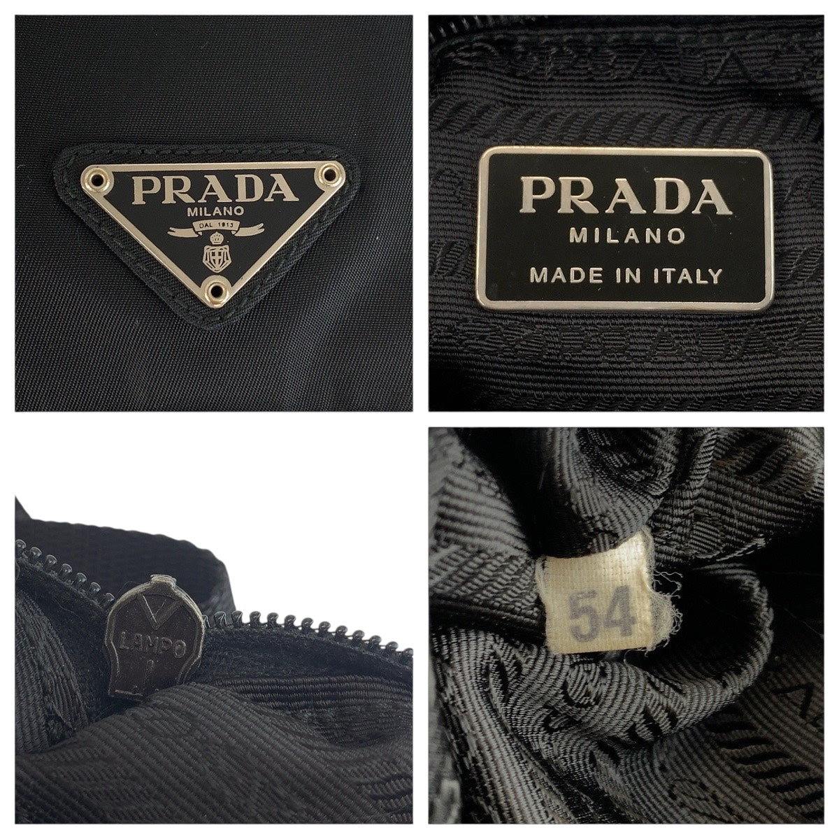 21141
PRADA プラダ テスート 三角ロゴプレート ブラック 黒 シルバー金具 ナイロン / レザー ショルダーバッグ メッセンジャーバッグ レディース ABP35