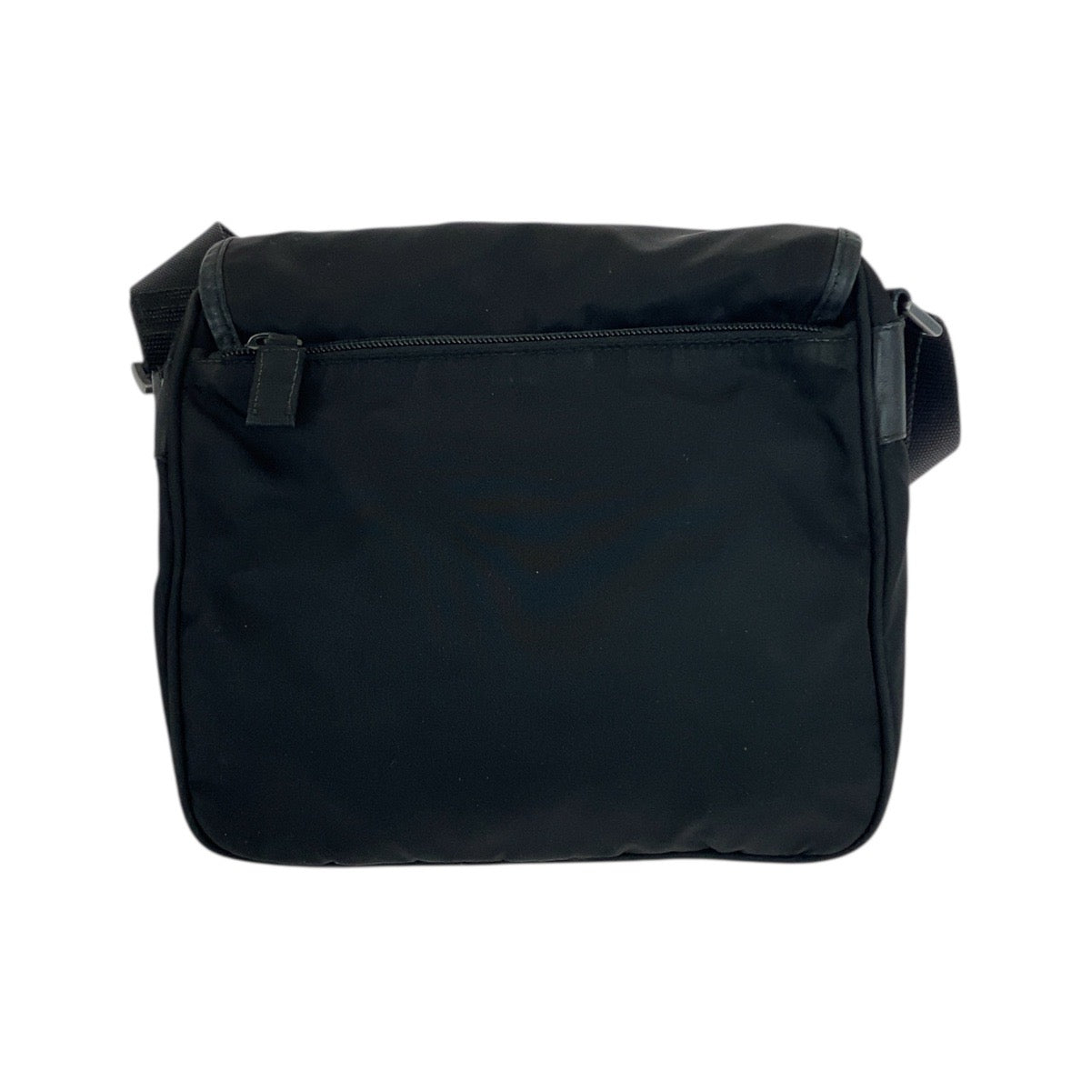 21142
PRADA プラダ テスート 三角ロゴプレート ブラック 黒 シルバー金具 ナイロン ショルダーバッグ メッセンジャーバッグ レディース AB35